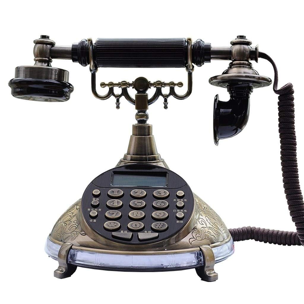 Vintage Retro Corded Landline Telephone with Caller ID, Redial & Hands-Free LCD Display - Classic European Style Desktop Phone for Home & Office Use | Perfect for Nostalgic Décor & Emergency Communication