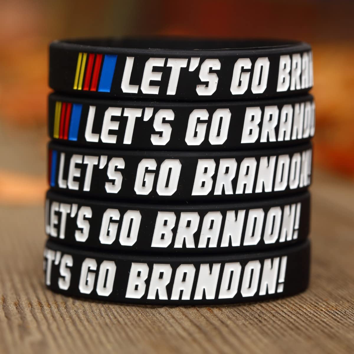 100 Pack Let's Go Brandon Bracelets - Patriotic Wristbands for Political Rallies, Protests & Conservative Events
