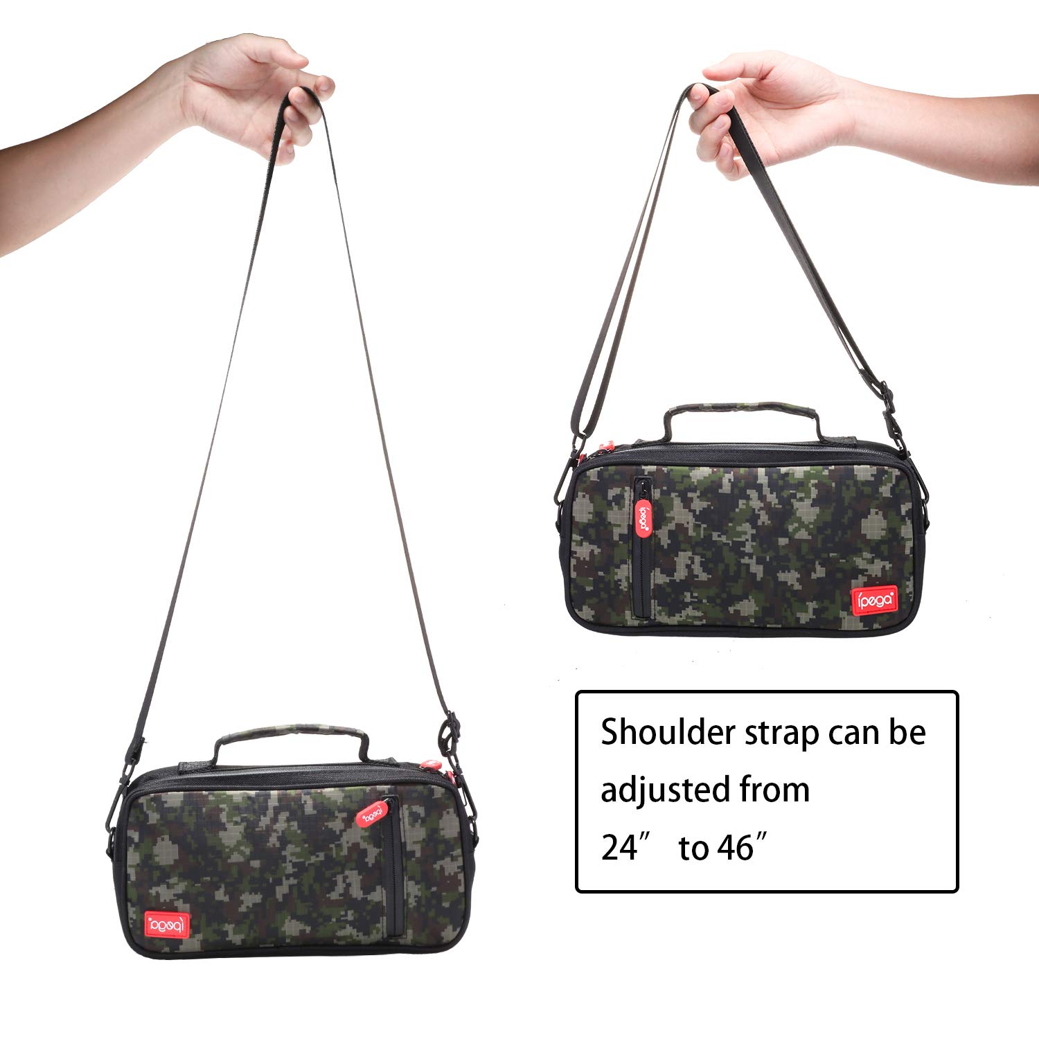 Premium Nintendo Switch Carrying Case - Large Capacity Travel Storage Bag for Nintendo Switch, Switch Lite & Accessories with Adjustable Shoulder Strap | Crossbody & Shoulder Bag for Gaming, Travel & Daily Commute