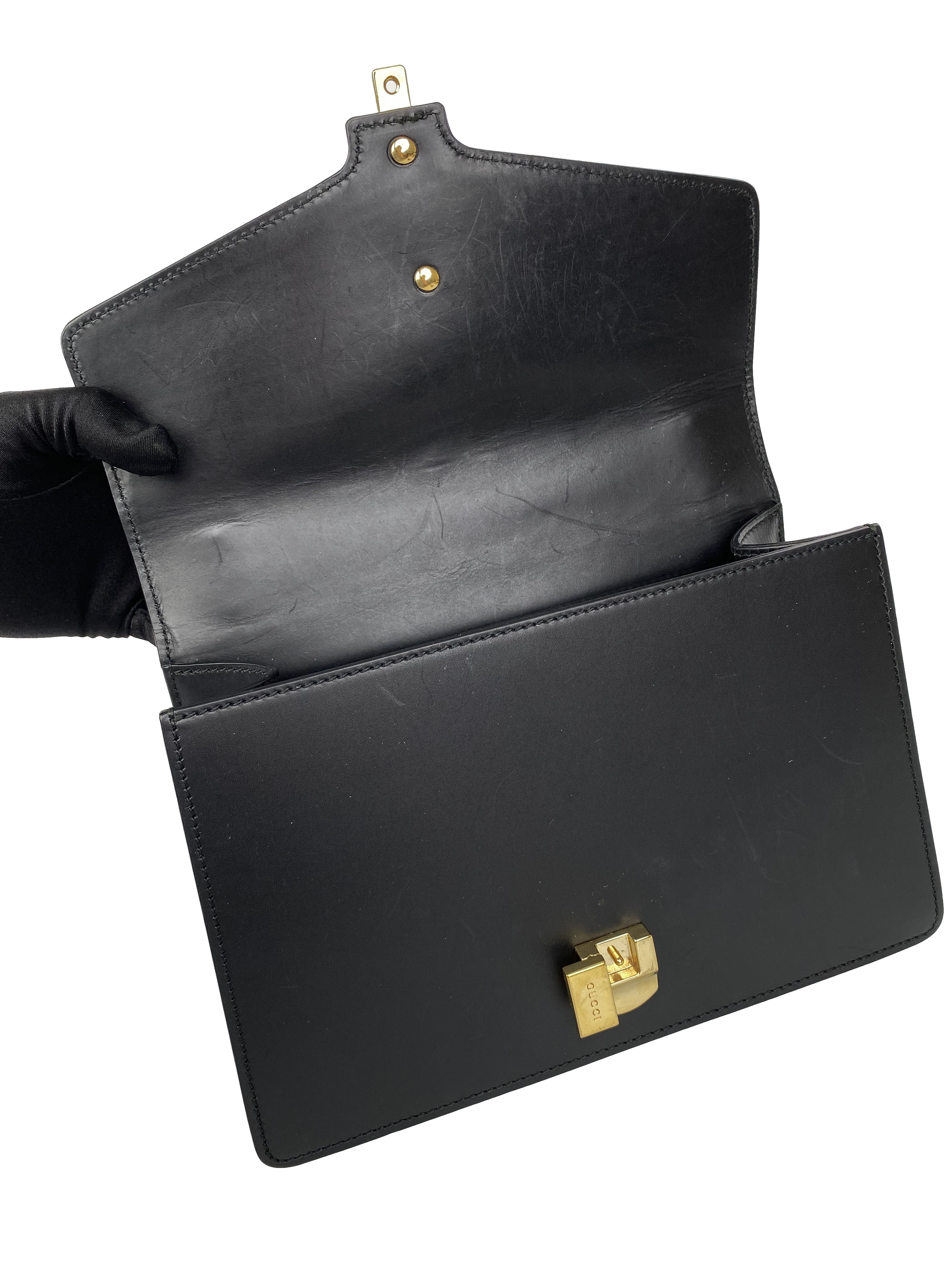 Gucci Black Small Sylvie Bag - Luxury Leather Crossbody Handbag for Women | Perfect for Parties, Dates & Everyday Use