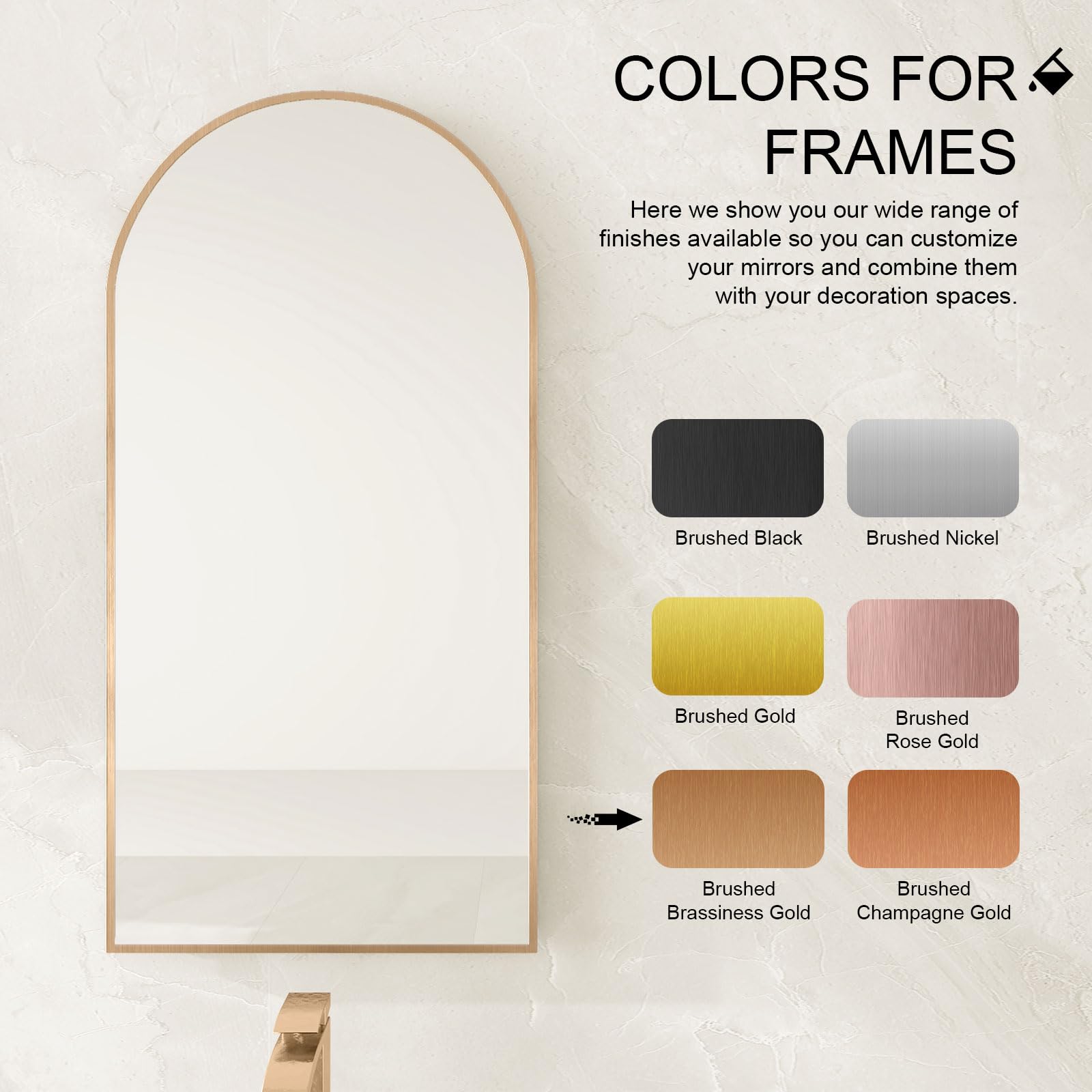 Arched Medicine Cabinet with Mirror - 3 Adjustable Shelves, Wall Mounted Bathroom Storage (16x31 Inch) - Perfect for Small Bathrooms, Vanities & Powder Rooms