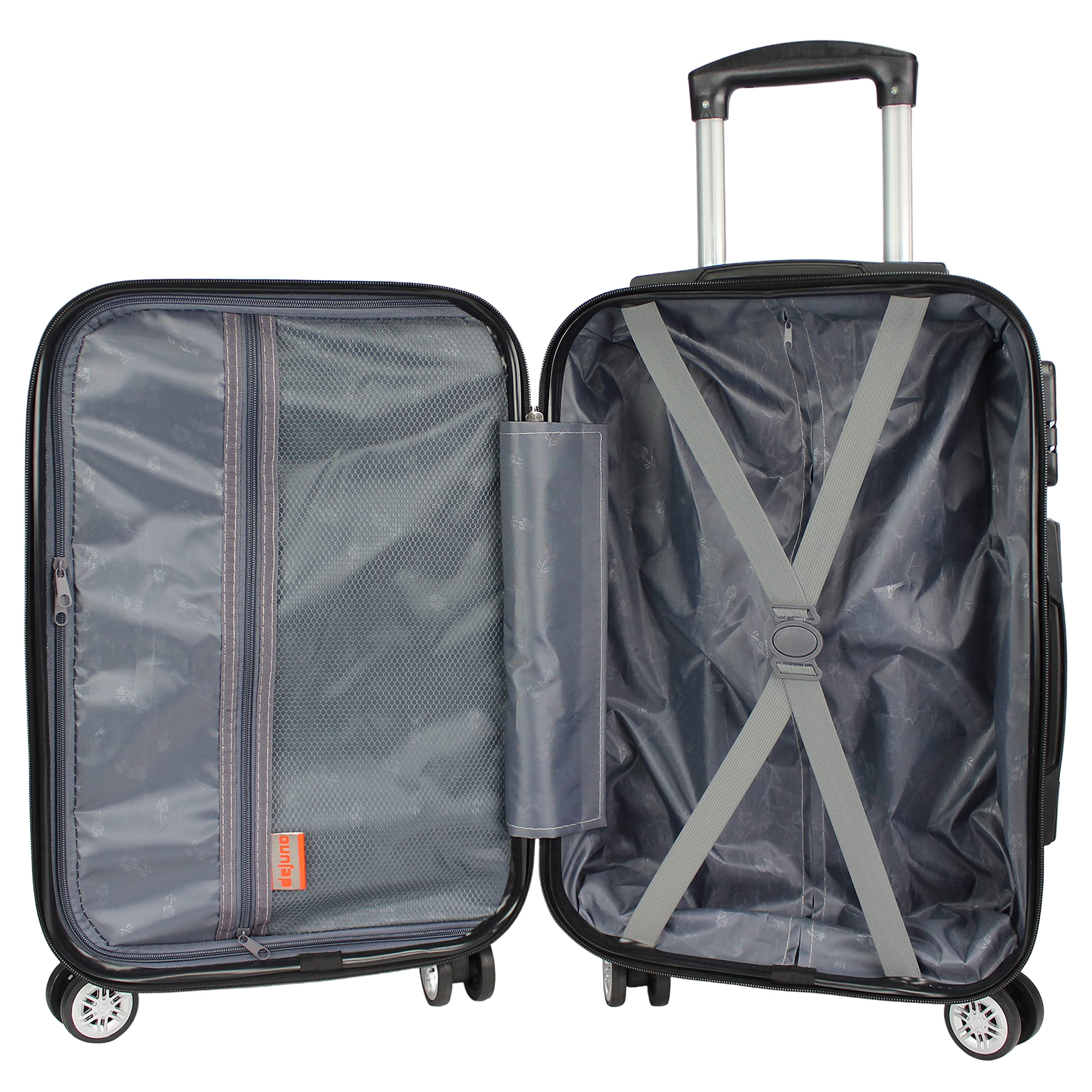 Dejuno Impact New Generation Hardside 3-Piece Spinner Luggage Set - Lightweight Durable Suitcase with 360° Wheels, Pink Color for Women & Men - Perfect for Air Travel, Business Trips & Family Vacations