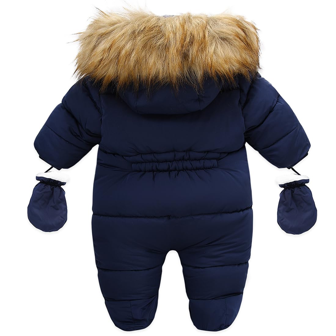 Warm Baby Winter Snowsuit with Hood & Gloves - Insulated Puffy Coat Jacket & Footed Romper Jumpsuit for Boys & Girls 6-24 Months | Perfect for Outdoor Play, Snow Days & Cold Weather Adventures