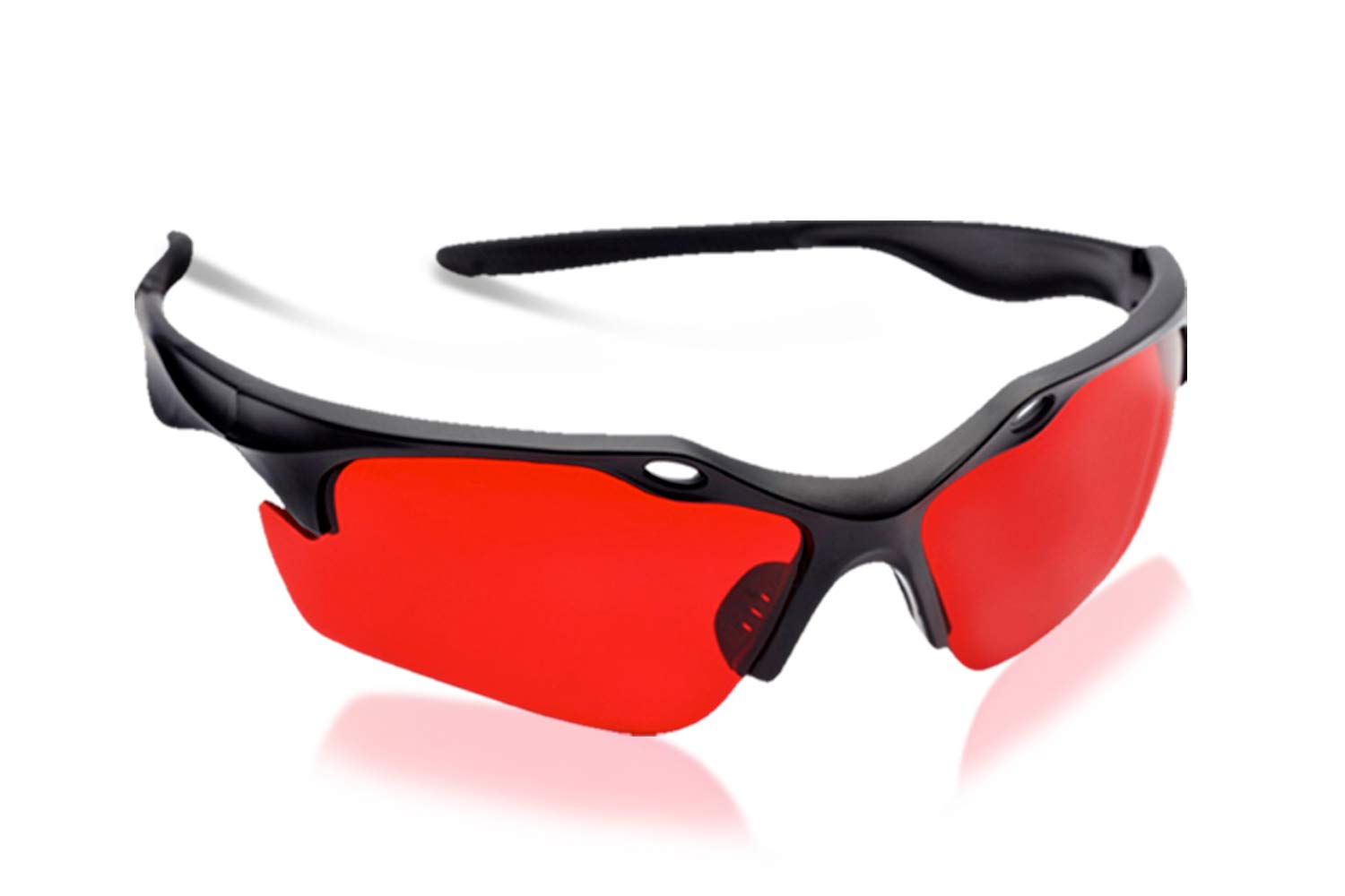 SafetyBlue™ Sleep Savior Sport Red Lens Night Glasses - Light Blocking Glasses for Better Sleep & Eye Strain Relief - Perfect for Nighttime Use, Gaming, and Screen Time