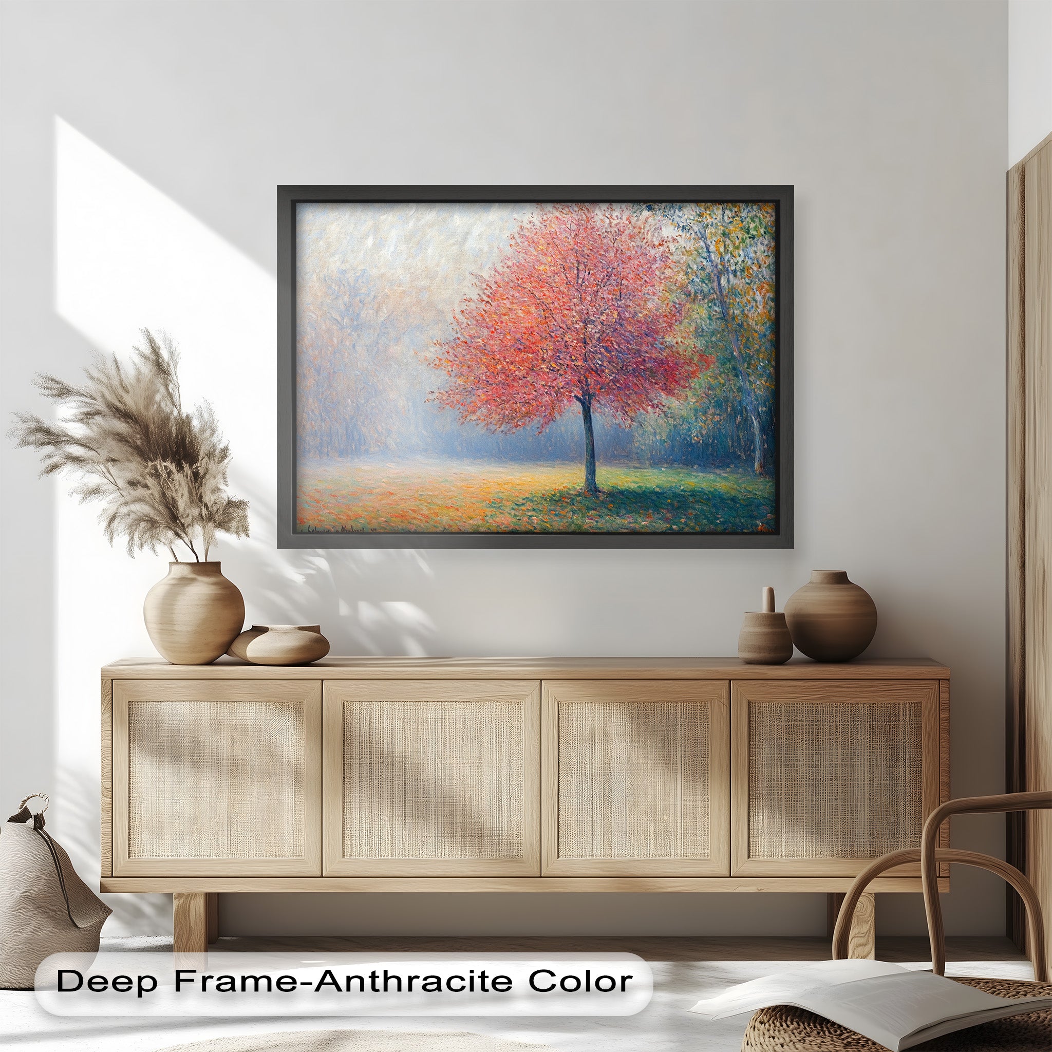 Autumn Radiance Impressionist Oil Painting - Handmade Landscape Artwork for Home Decor, Office Wall, Living Room & Gift