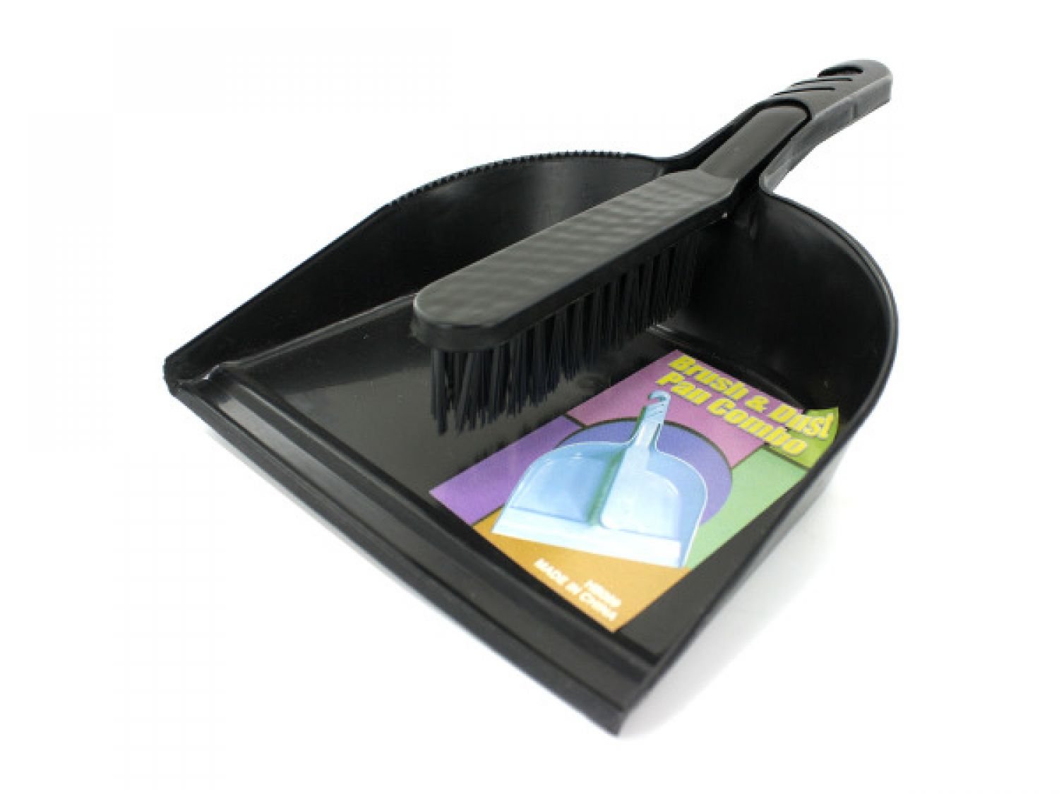 Bulk Buy Brush & Dust Pan Combo Set of 24 - Heavy Duty Cleaning Supplies for Home, Office & Commercial Use - Durable Broom & Dustpan Set for Daily Cleaning & Maintenance