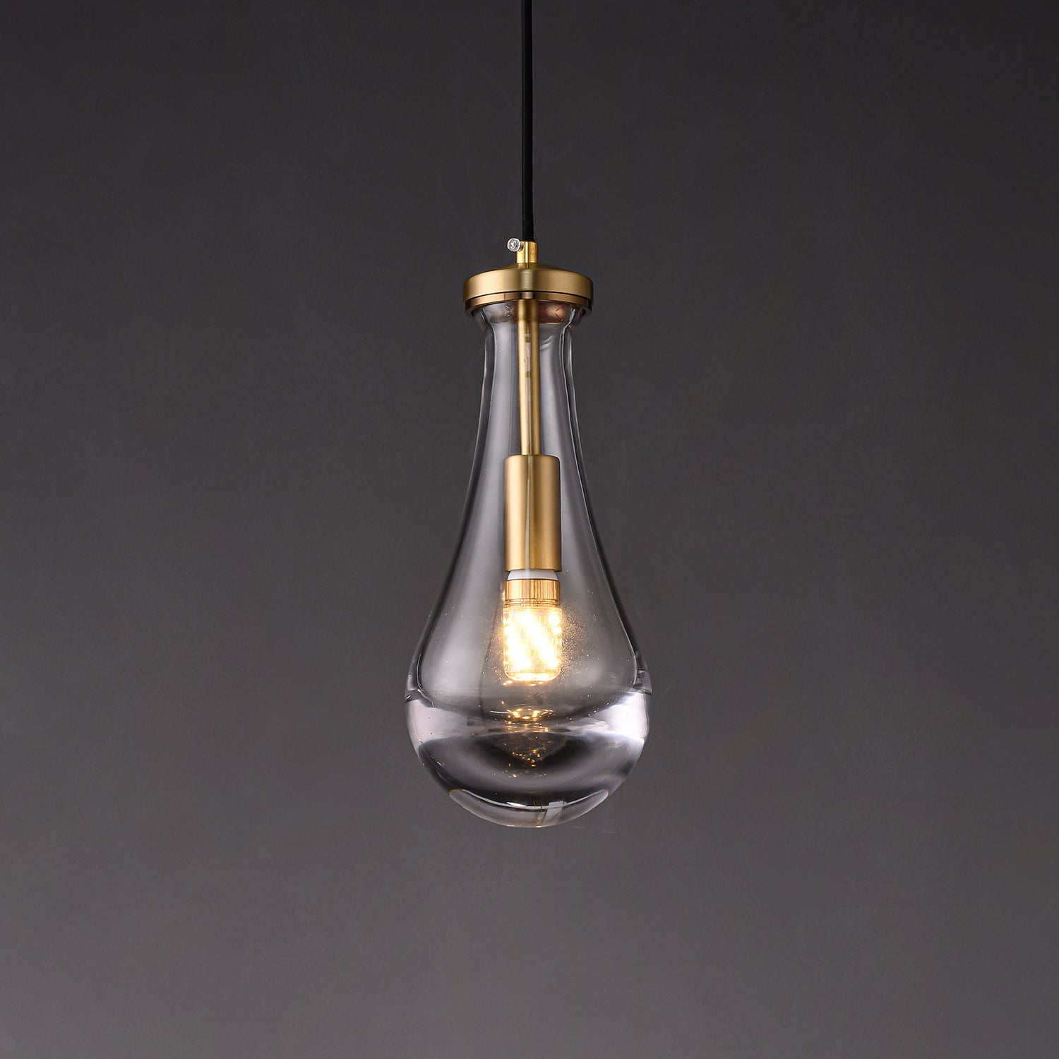 Leontine Glass Pendant Lamp - Modern Hanging Light Fixture for Kitchen Island, Dining Room & Bedroom Decor
