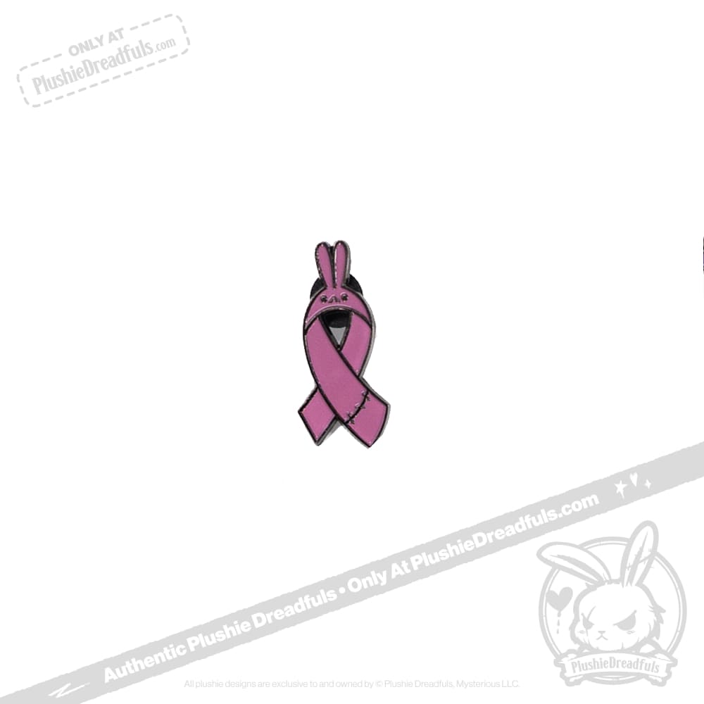 Plushie Dreadfuls Bunny Awareness Ribbon Enamel Pin - Cute Collectible Badge for Mental Health Support, Backpacks & Jackets