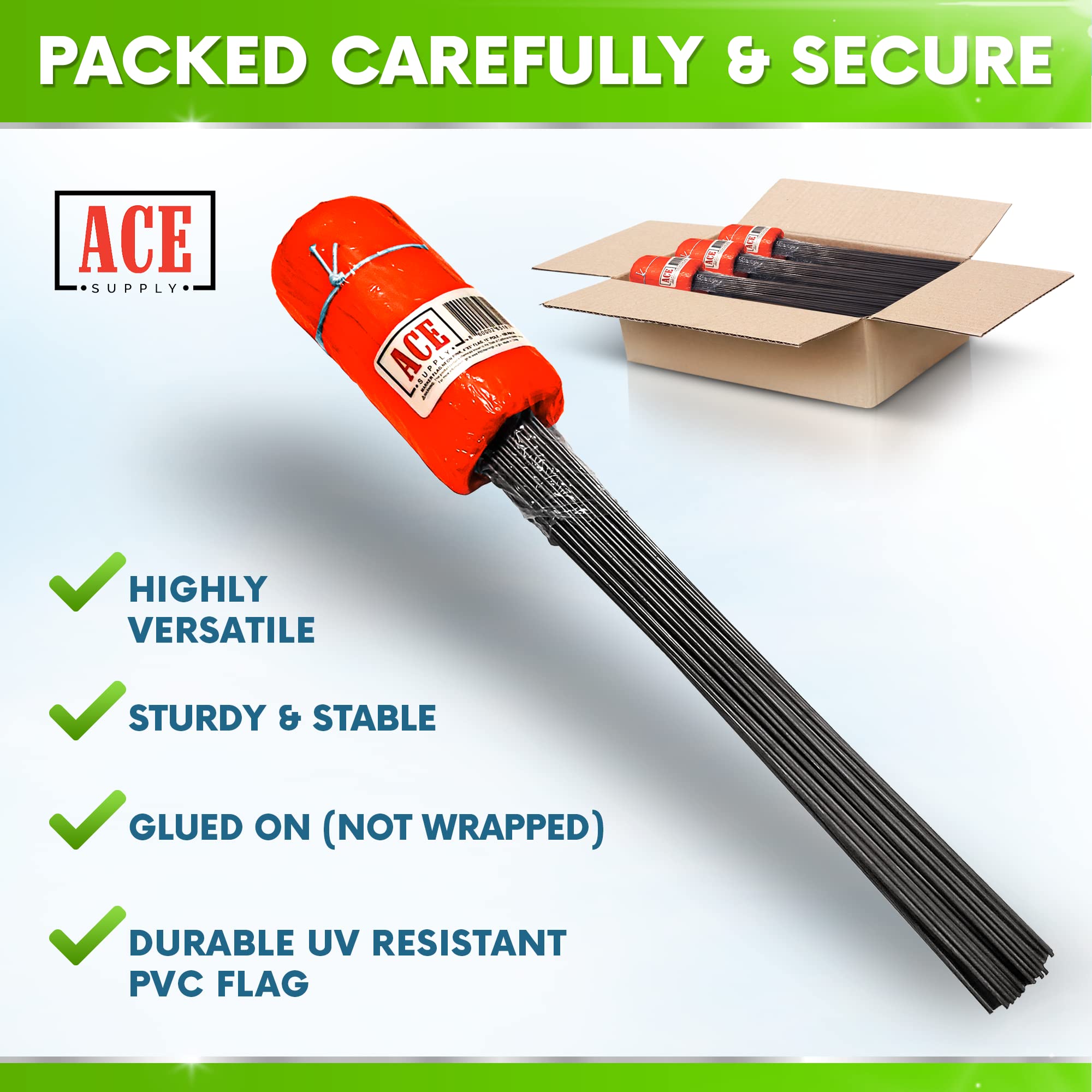 Fluorescent Orange Marking Flags 1000 Pack - 4x5x21 Inch Bulk Yard Flags for Lawn Care, Irrigation, Landscaping, Survey & Sprinkler Head Marking - Perfect for Property Boundaries, Utility Lines & Construction Sites