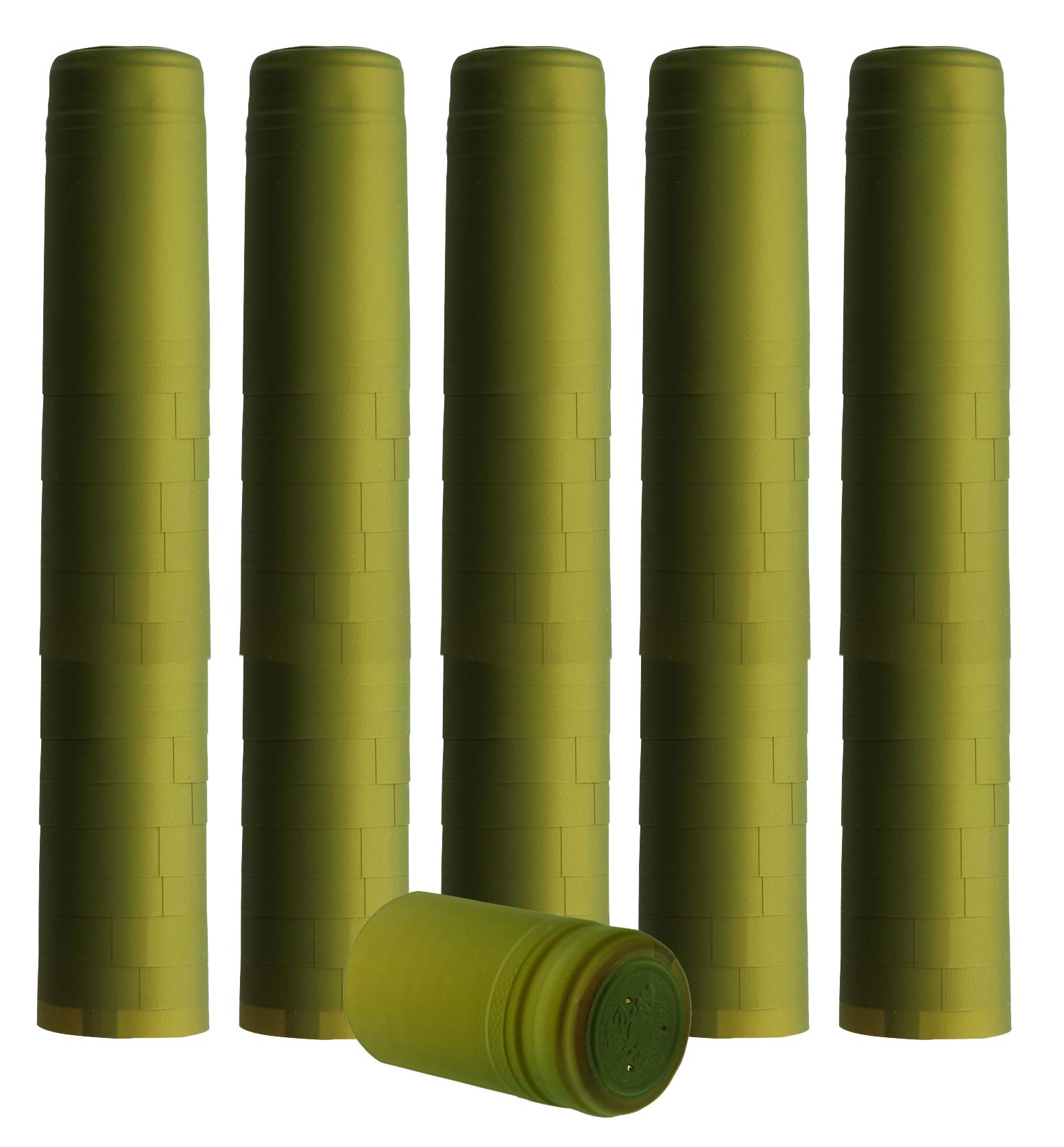 Home Brew Ohio Metallic Lime Green PVC Shrink Capsules - 100 Count - Perfect for Bottle Sealing, Home Brewing, and DIY Craft Projects