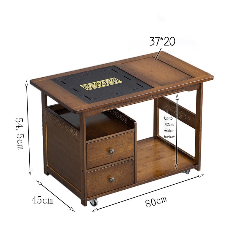 Portable Multi-Functional Bamboo Tea Table - Lightweight & Foldable for Indoor, Outdoor, Picnics, and Camping