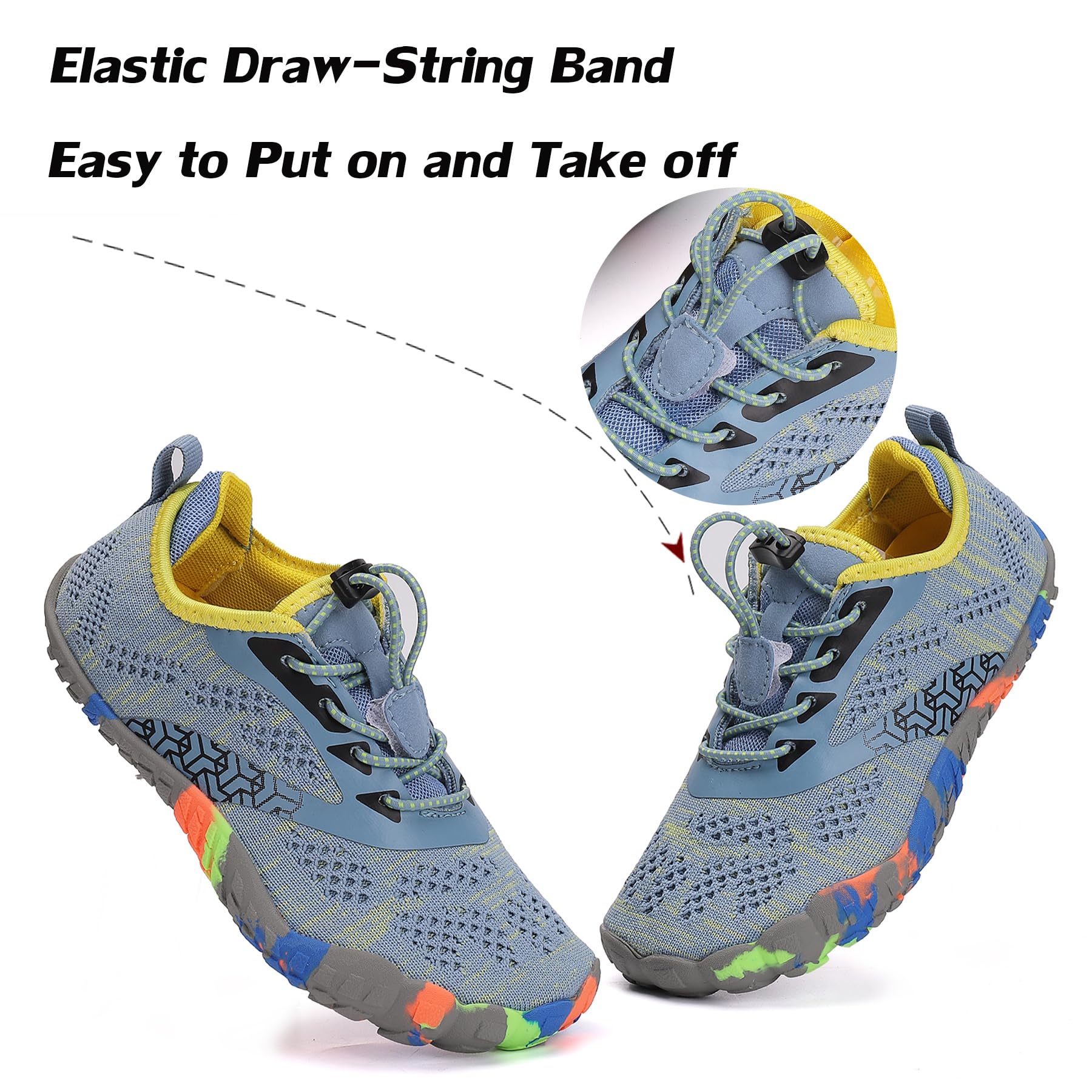 DimaiGlobal Kids Barefoot Shoes - Breathable Trail Running Sneakers for Boys & Girls (Toddler to Big Kid) - Perfect for Outdoor Play, Sports & School Activities