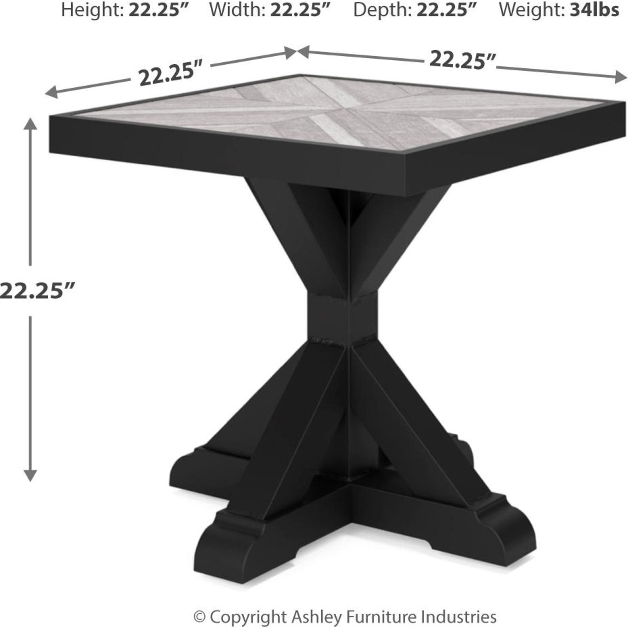 Beachcroft Outdoor End Table - Weather-Resistant Patio Side Table for Pool, Garden & Deck - Perfect for Drinks, Books & Decor