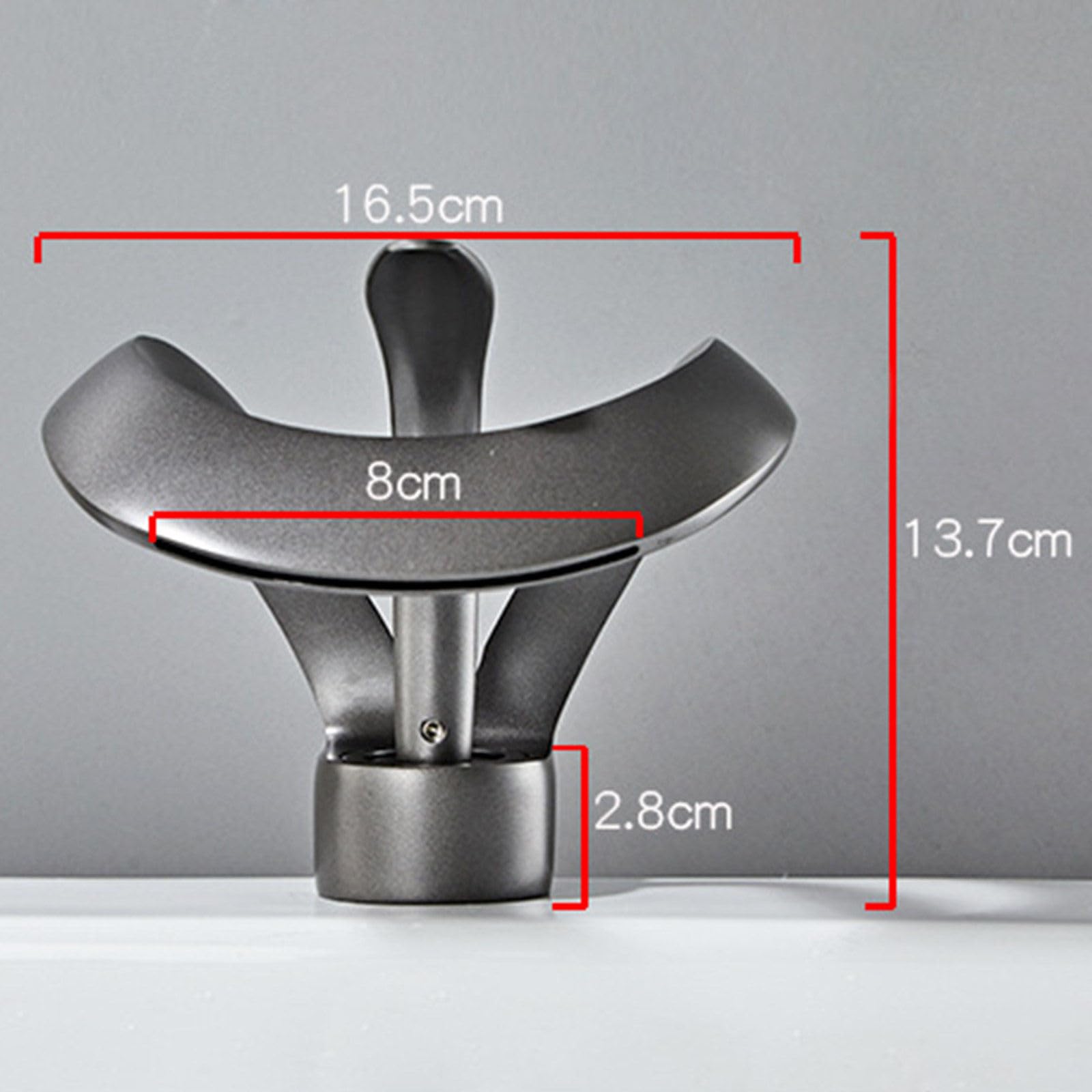 Modern Gun Gray Single Handle Waterfall Bathroom Sink Taps - Deck Mount Brass Basin Mixer Tap for Bathroom, Kitchen & Bathtub - Perfect for Contemporary Home Decor & Spa-Inspired Bathrooms