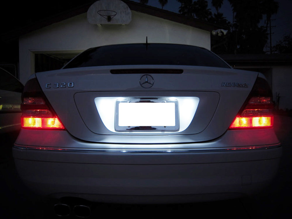 18 SMD Error-Free LED License Plate Lights for Mercedes Benz C-Class, E-Class, CLS-Class - Bright, Durable & Easy Installation for Enhanced Night Visibility