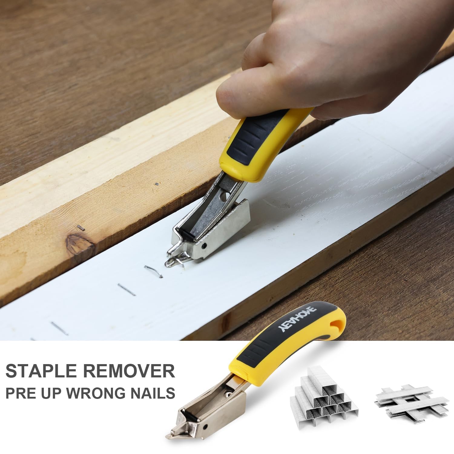 YEAHOME 3.7V Cordless Electric Staple Gun & Brad Nailer Kit - 2-in-1 Light Duty Staple Gun for Upholstery, Woodworking, Carpentry & DIY Crafts - Includes 2000 Staples/Nails, USB Charger & Staple Remover - Perfect for Home Furniture Repair, Picture Hanging & Craft Projects