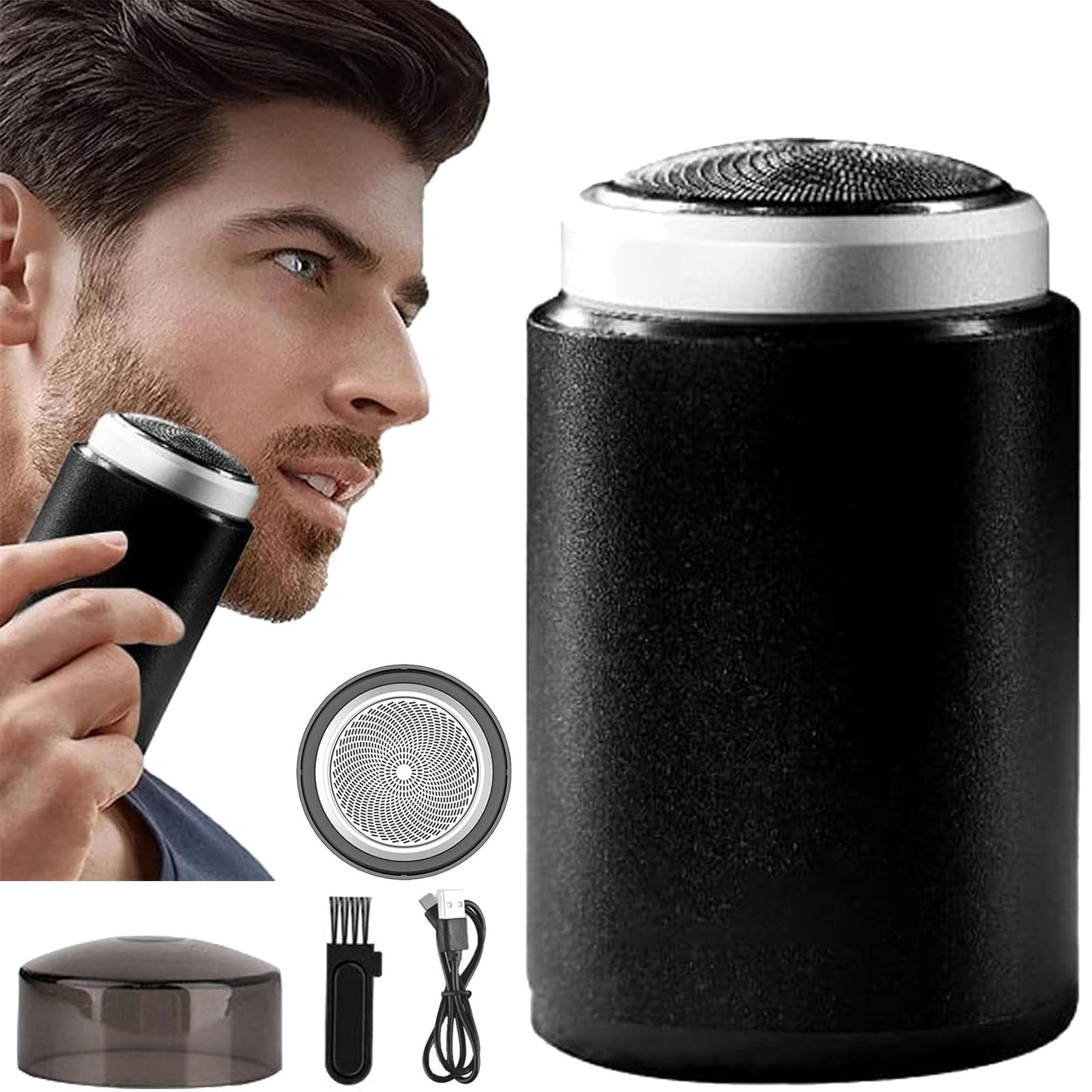 Premium Mini Portable Electric Shaver for Men & Women - USB Rechargeable, Waterproof, Travel-Friendly Pocket Size Trimmer - Perfect for Travel, Gym, Office & Daily Grooming (Black)