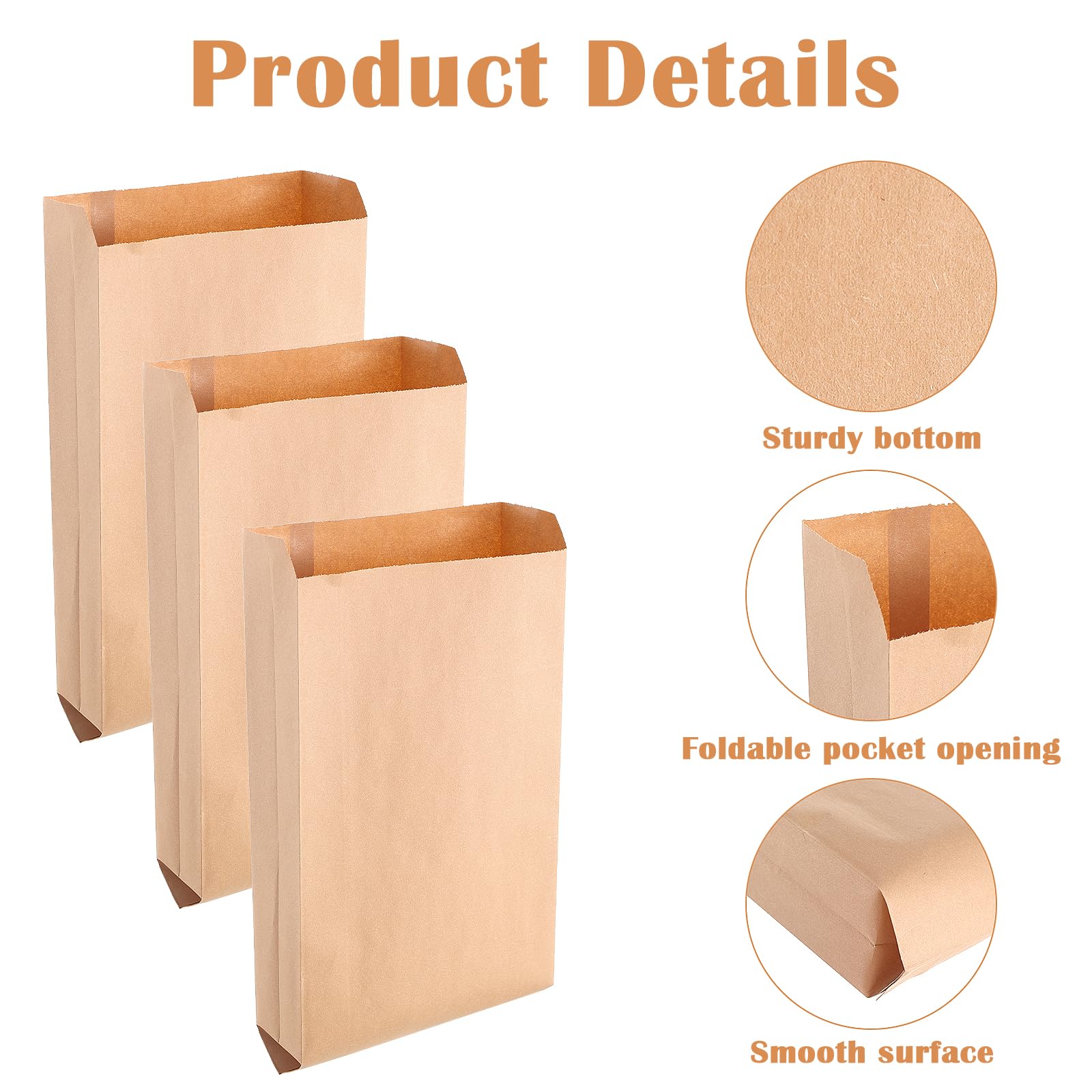 100 PCS Brown Wax Paper Bags, 7.5 x 10 Inch Tampon Disposal Bags - Eco-Friendly Sanitary Napkin Waste Bags for Bathroom, Bedroom & Living Room - Perfect for Hygiene, Travel & Home Use (Brown)