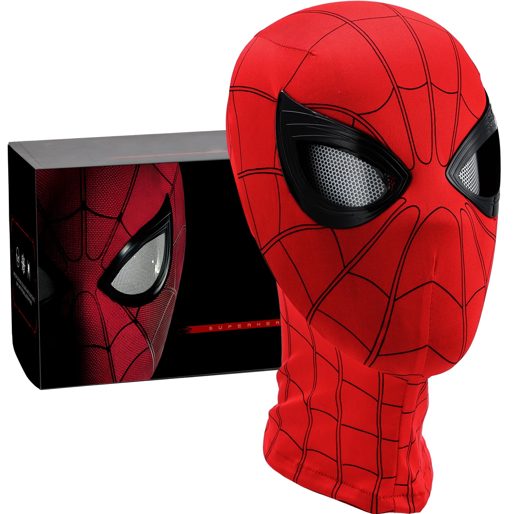 LED Light Up Cosplay Mask for Men & Kids - Glowing Halloween Party Mask with Moving Eyes - Perfect for Costume Parties, Birthday Gifts & Christmas Presents (Great for Halloween, Cosplay Events, Themed Parties & Gift Giving)