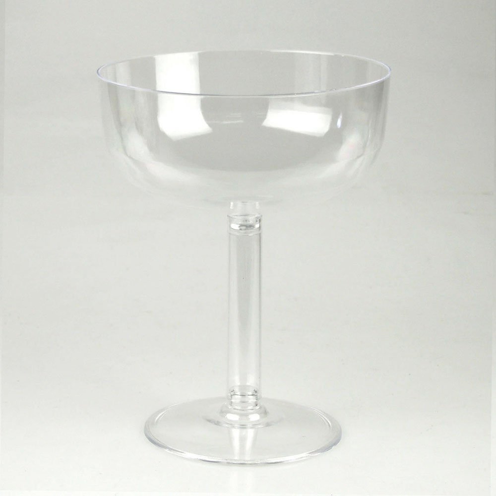Clear 9-Inch Plastic Champagne Vase Disposable Cups - Elegant Party Drinkware for Weddings, Bridal Showers & Celebrations