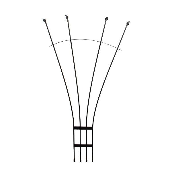 56 Inch Garden Trellis for Climbing Plants - Rustic Metal Fan Trellis for Outdoor Vine Support, Wall Decor & Backyard Landscaping - Perfect for Roses, Ivy & Flowering Vines