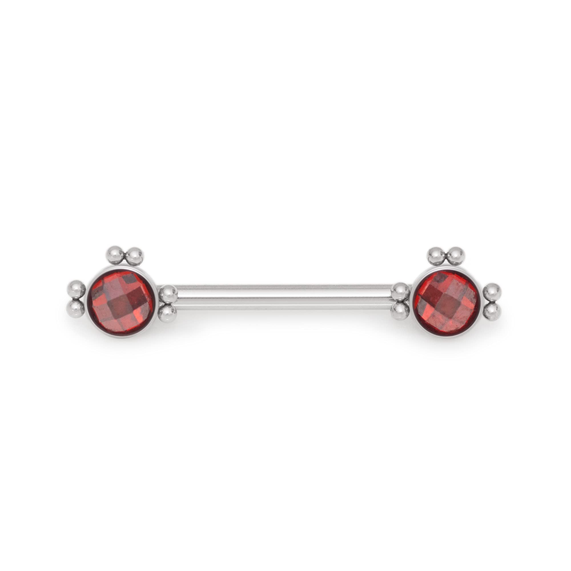14G 19mm Surgical Steel Nipple Ring with CZ Gem - Hypoallergenic Body Jewelry for Nipple Piercing | Perfect for Everyday Wear, Night Out & Body Piercing Enthusiasts