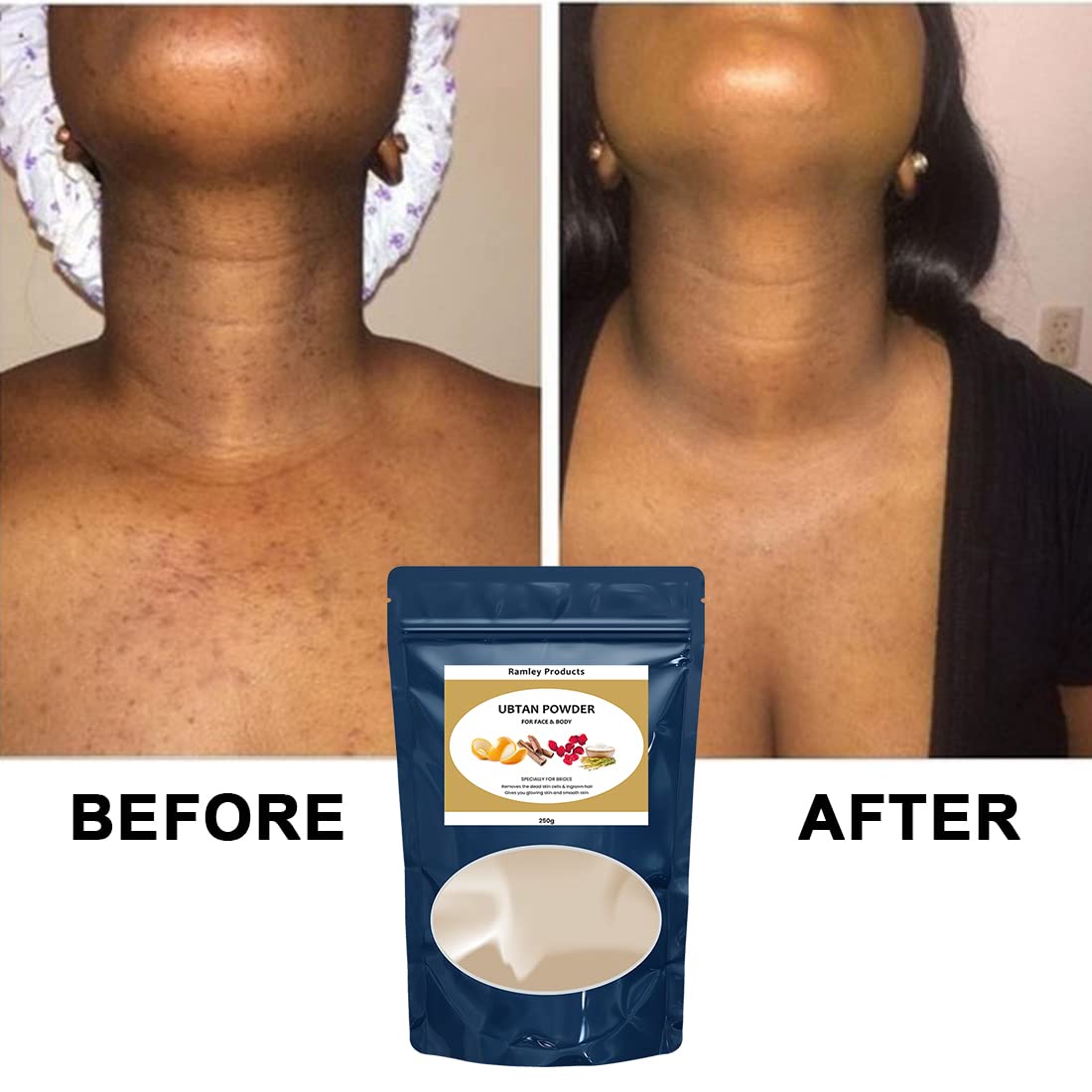 ZeroLuxury Ubtan Powder for Face & Body - 250g (Pack of 3) | Natural Exfoliating Scrub to Remove Dead Skin Cells | Gentle Skin Brightening Treatment for Daily Skincare Routine & Spa Days