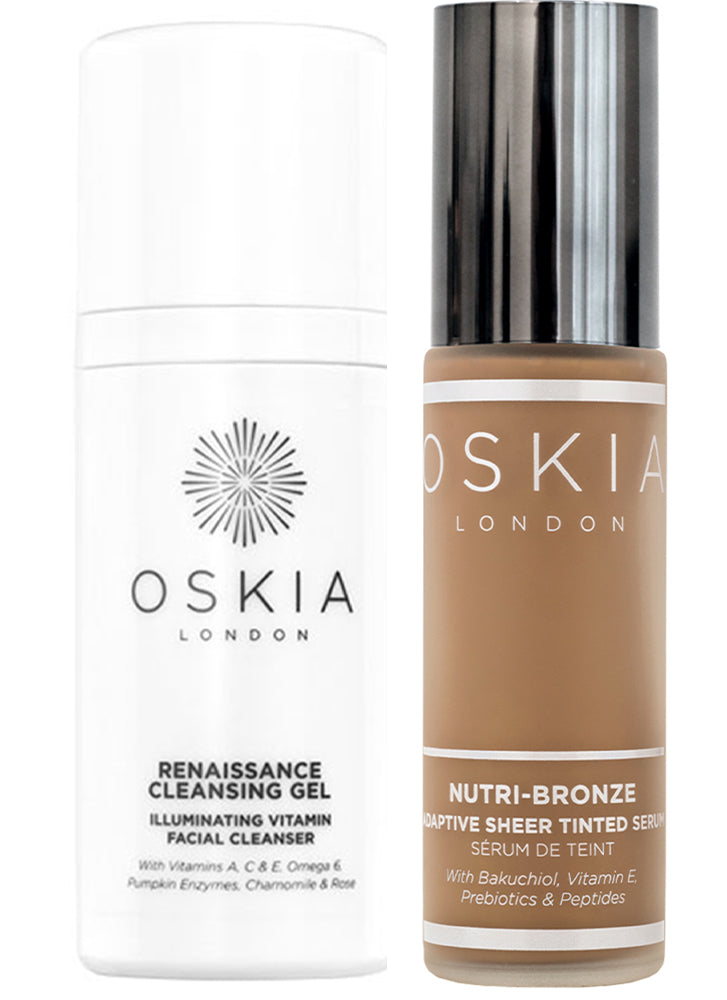 OSKIA Gentle Cleanser & Hydrating Serum Set for Glowing Skin - Perfect for Daily Skincare Routine & Anti-Aging Care