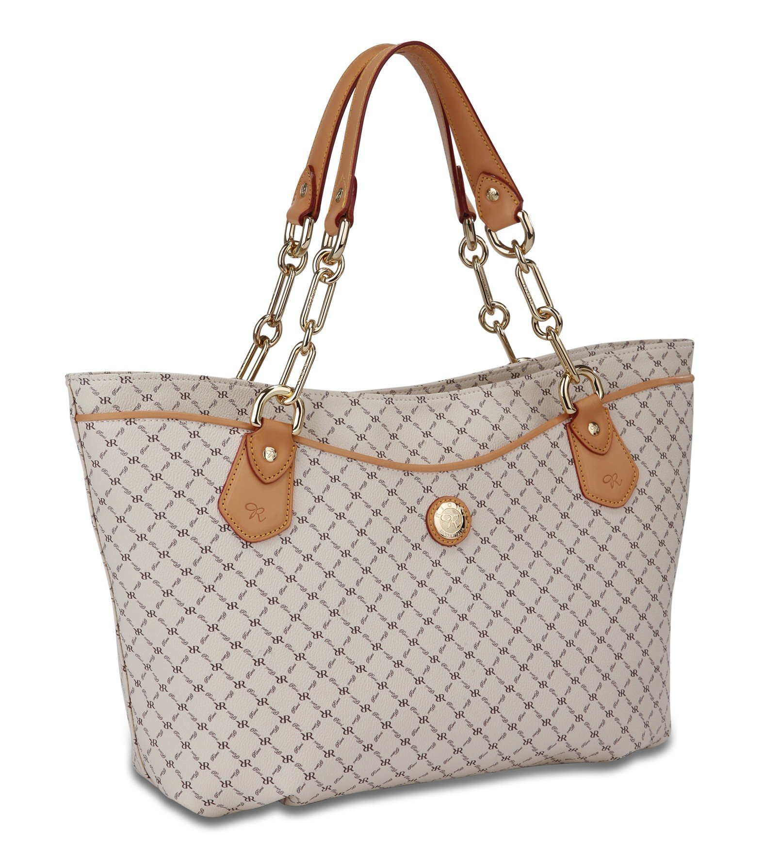 Rioni Signature Trendy Traveler's Tote Bag - Natural Leather Handbag for Women, Stylish & Spacious Carryall for Work, Travel & Everyday Use