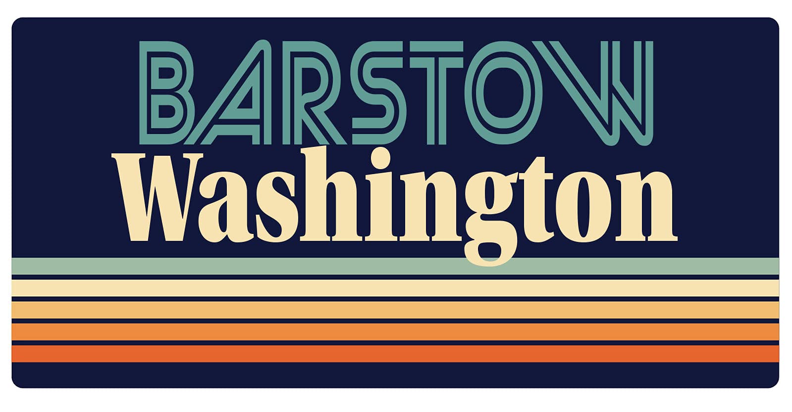 Barstow Washington 5 x 2.5 Inch Retro Fridge Magnet - Vintage Souvenir for Refrigerator, Office, or Home Decor