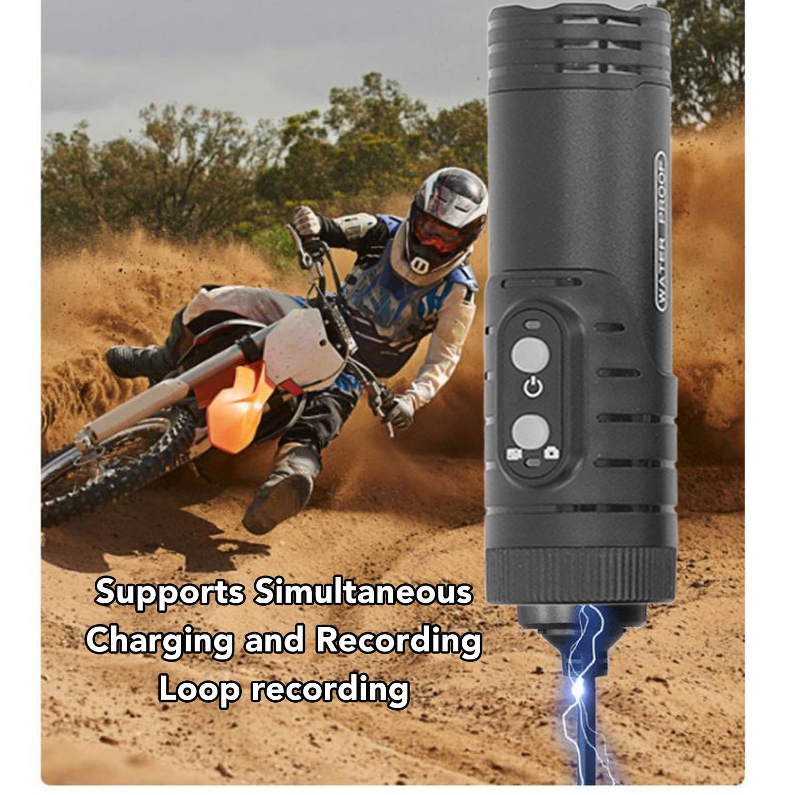 Motorcycle Helmet Camera 1080P HD - Waterproof Bike Action Camera with 120° Wide Angle Lens for Cycling, Motocross & Extreme Sports - Perfect for Vlogging, Trail Riding & Adventure Recording