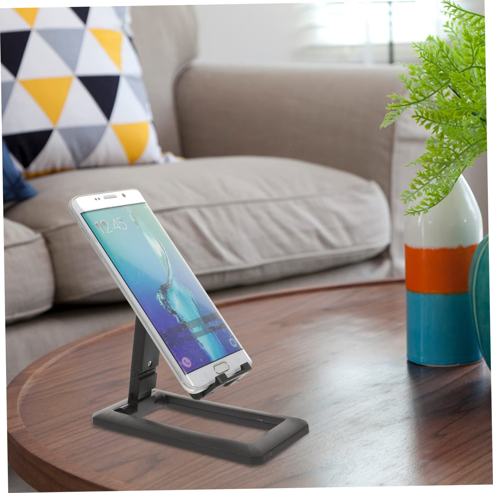 Angoily 6-Pack Adjustable Plastic Phone Stand - Foldable & Telescopic Phone Holder for Desk, Table, Watching Videos & Hands-Free Calling