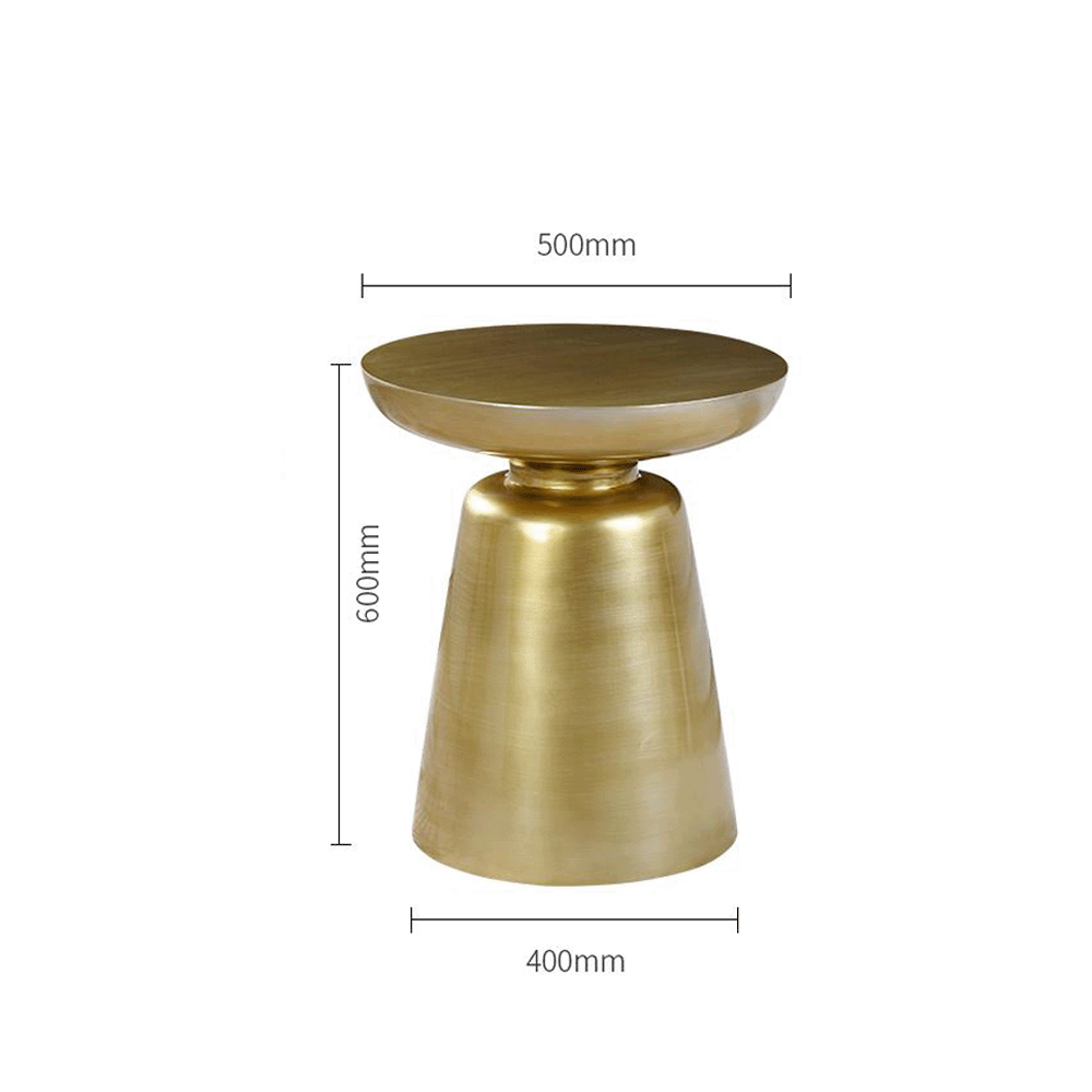 Gold Ringer Side Table - Modern Accent Table for Living Room, Bedroom, or Office - Stylish End Table with Metal Frame for Home Decor