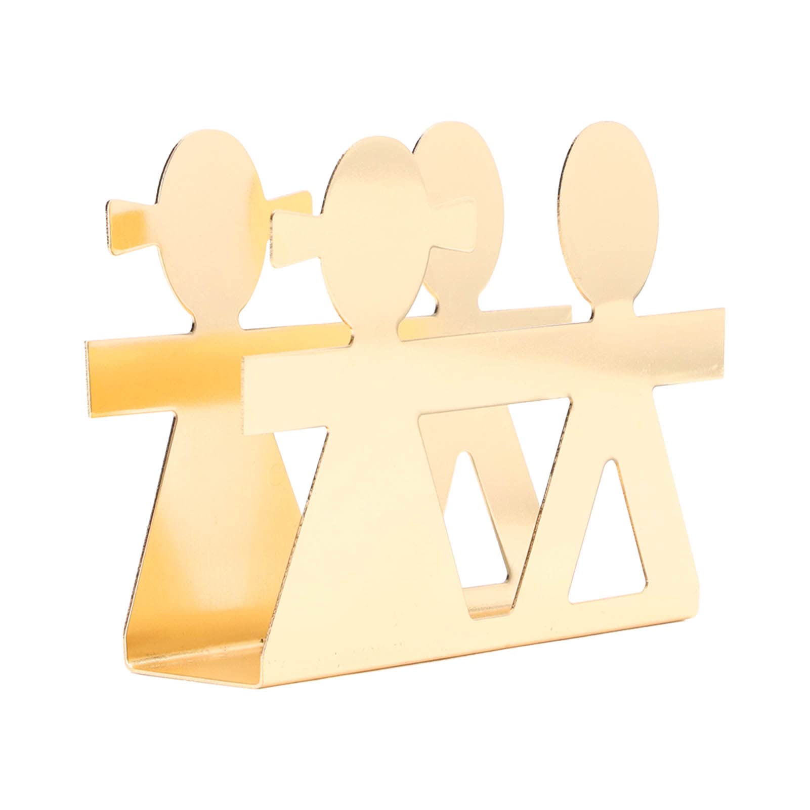 Human-Shaped Metal Napkin Holder - Vertical Desktop Organizer with Multifunctional Design (Golden) - Perfect for Kitchen, Dining Table, and Office Organization