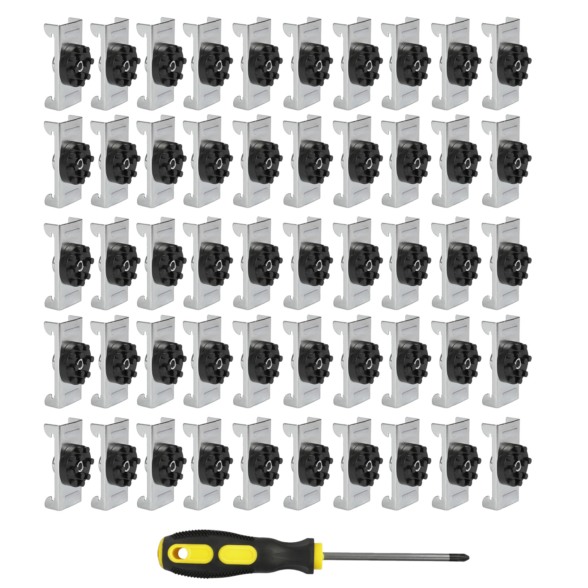 Vidao 50 Pack Sound Isolation Clips - Noise Reduction Mounting Clips for Walls & Ceiling - Soundproofing Solution for Noisy Neighbors - Includes Screwdriver - Perfect for Home Theaters, Recording Studios & Apartment Soundproofing