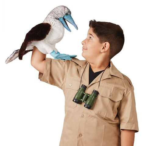 Folkmanis Blue Footed Booby Hand Puppet - Realistic Bird Puppet Toy for Kids, Storytelling & Educational Play - Perfect for Classroom, Theater & Imaginative Playtime