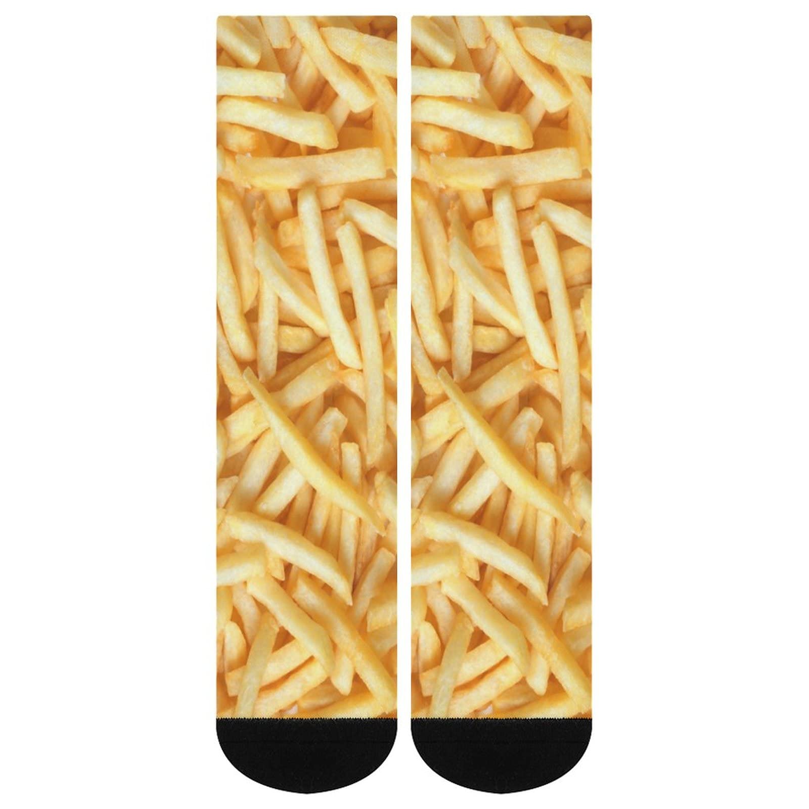 Funny Baked Beans Crew Socks - Unisex Novelty Food Pattern Casual Socks for Men & Women | Perfect Gift for Food Lovers, Office Humor & Cosplay Costumes