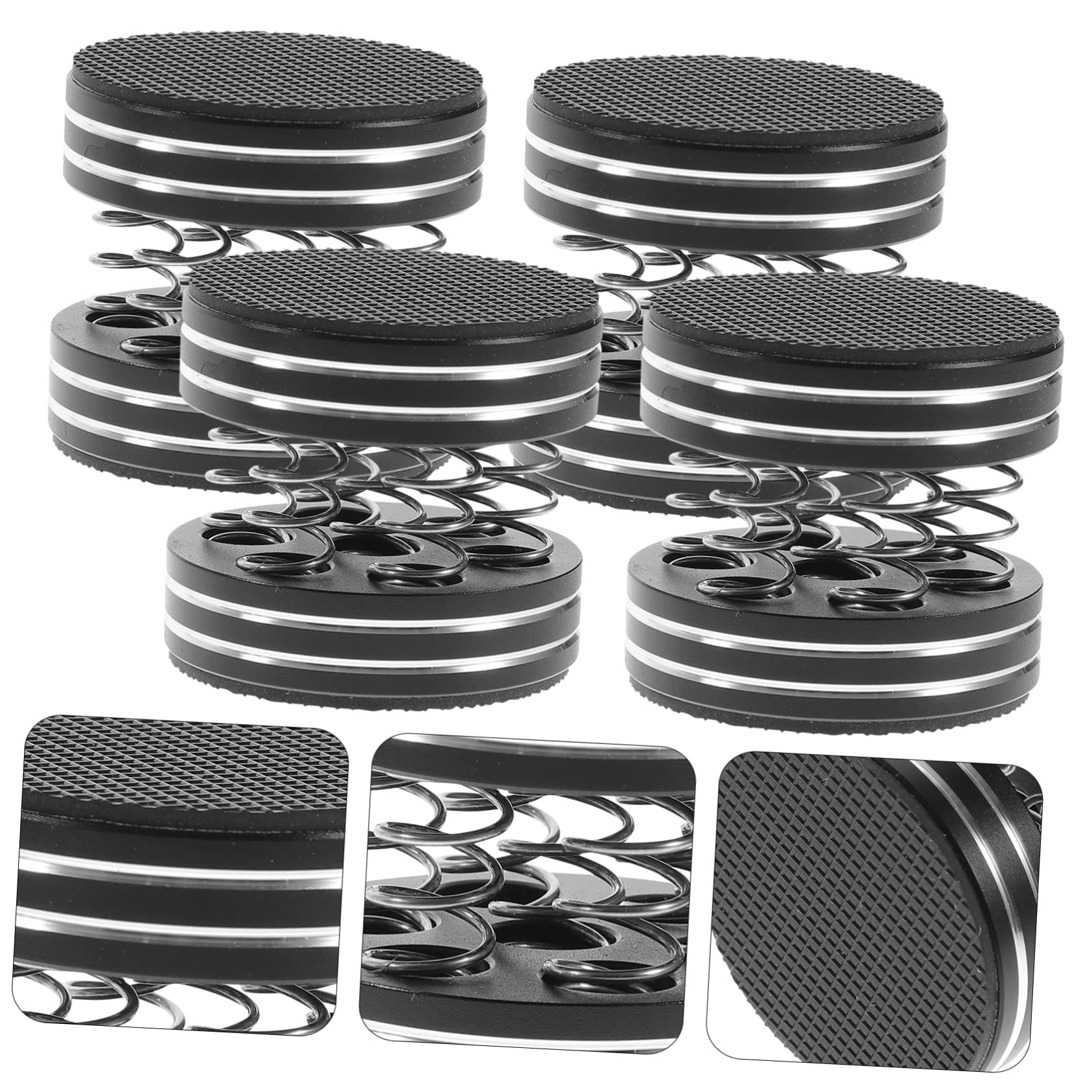 ARTIBETTER Speaker Isolation Pads - Subwoofer Isolation Pads with Spring Base Mat & Isolation Feet for Amplifier, Turntable, Stand - Reduce Vibrations for Home Theater & Studio Audio Systems