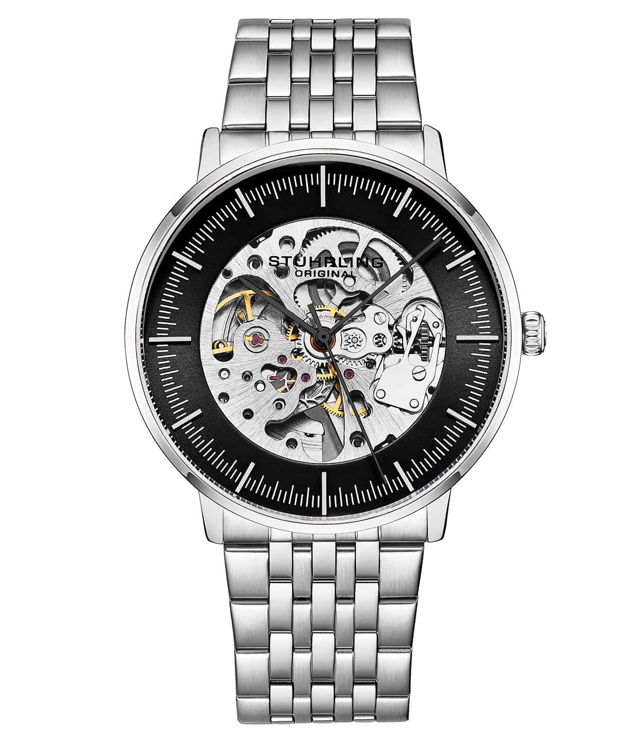 Legado T994A Automatic 42mm Skeleton Watch for Men - Stainless Steel Mechanical Timepiece with Transparent Dial - Perfect for Business, Formal Events & Gift Giving