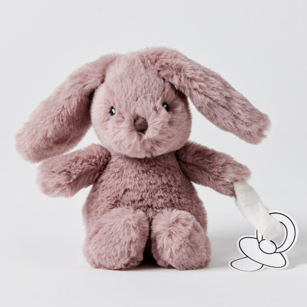 Soft Bunny Plush Toy & Pacifier Holder - Cute Stuffed Animal for Babies & Toddlers - Perfect for Nursery Decor, Baby Shower Gifts, and Soothing Teething Infants