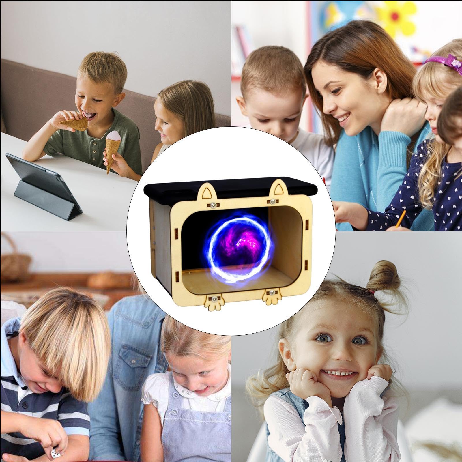 Portable Wooden Phone Projector for Home Theater | HD Holographic Cinema TV Projector | Lightweight Cardboard Movie Projector for Kids | Perfect for Bedroom Movie Nights & Family Entertainment