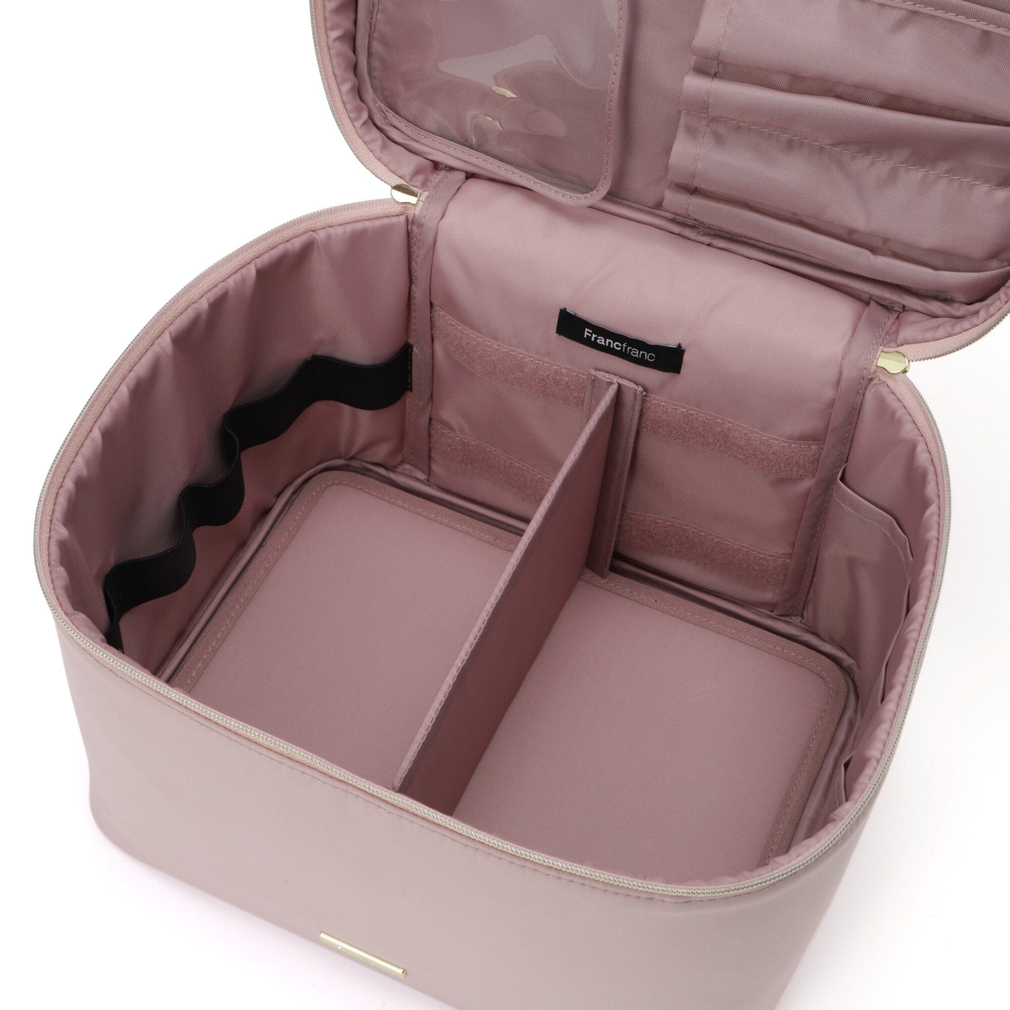 Frill Vanity Pouch - Small Cosmetic Bag for Makeup & Travel - Pink Organizer for Toiletries, Jewelry & Essentials - Perfect for Girls, Women & Bridal Shower Gifts