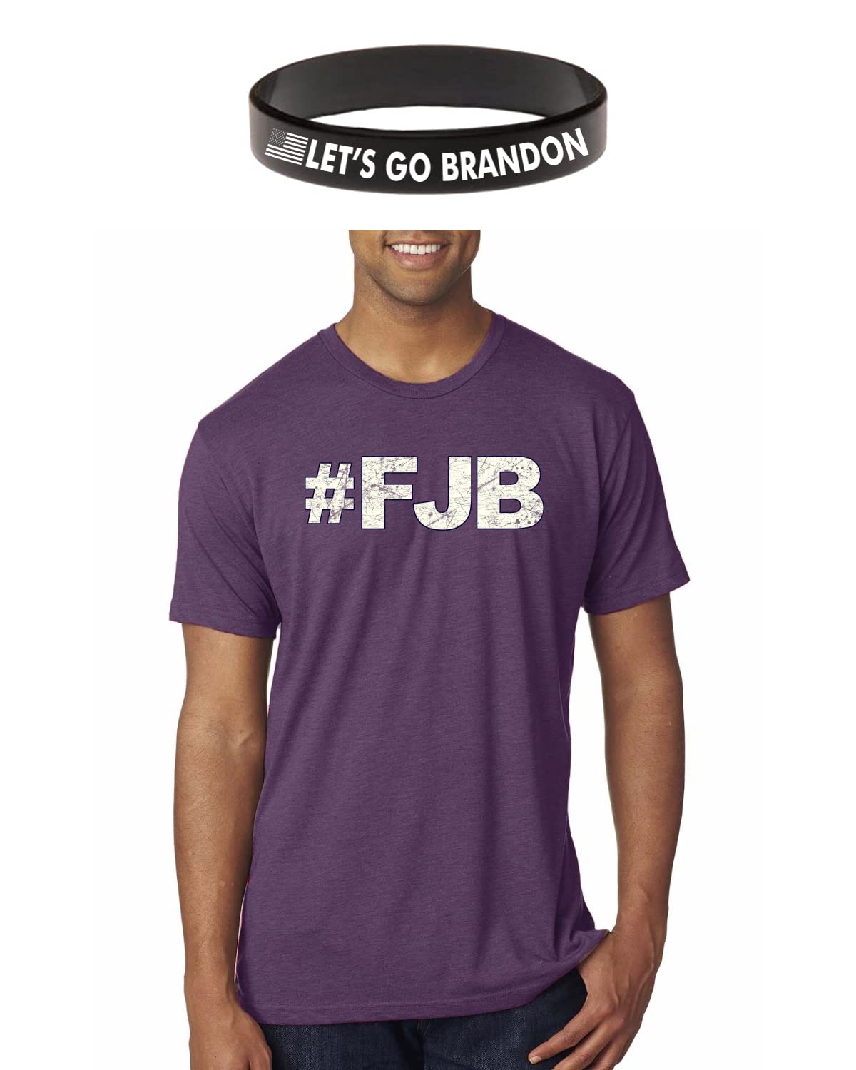 FJB Brandon America Political Men's Premium Tri-Blend T-Shirt - Patriotic Statement Tee for Protests, Rallies & Conservative Events