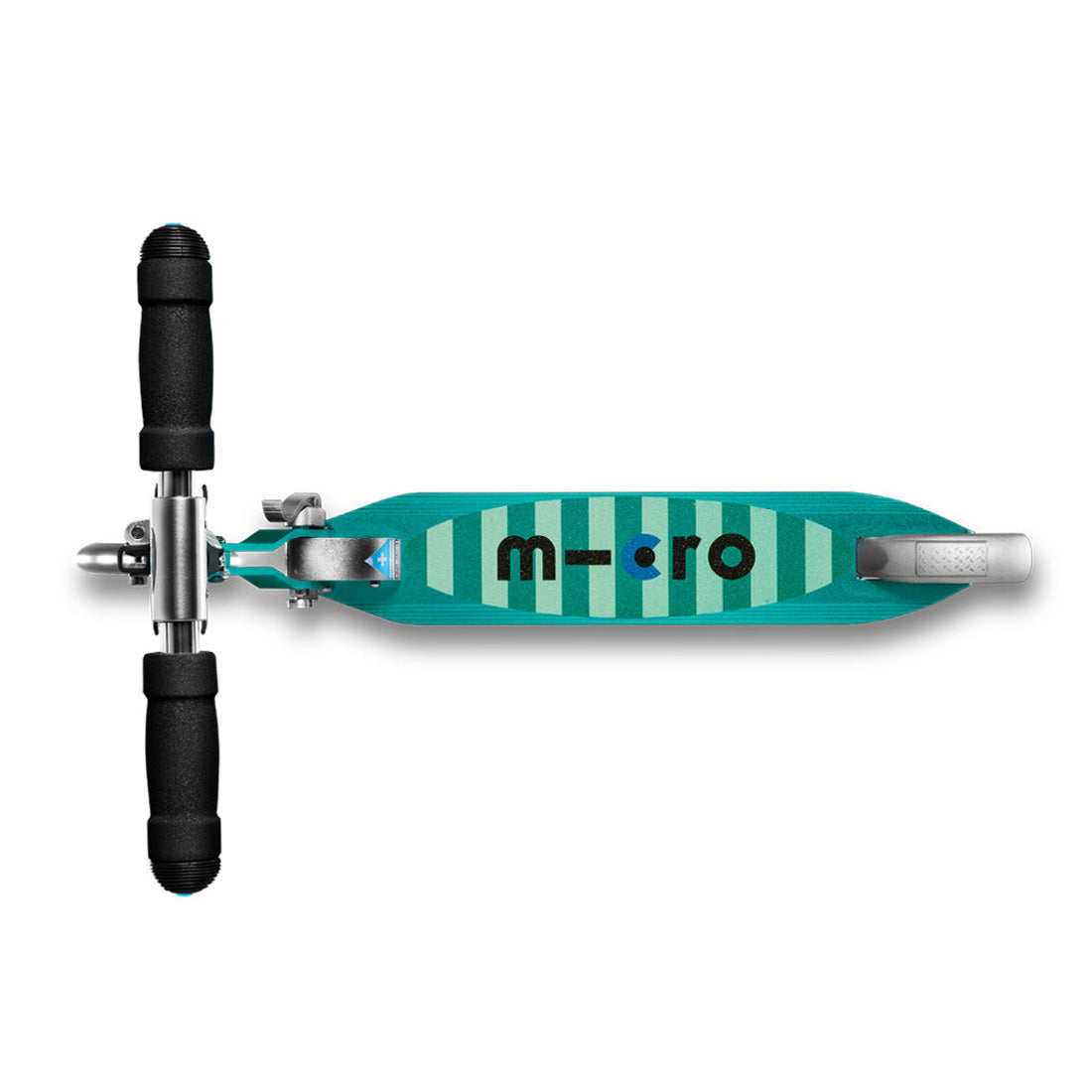 Micro Sprite Kids LED Scooter with Sea Green Stripe - Light Up Electric Kick Scooter for Boys & Girls Ages 5-12 - Perfect for Neighborhood Rides, Park Adventures & Commuting to School
