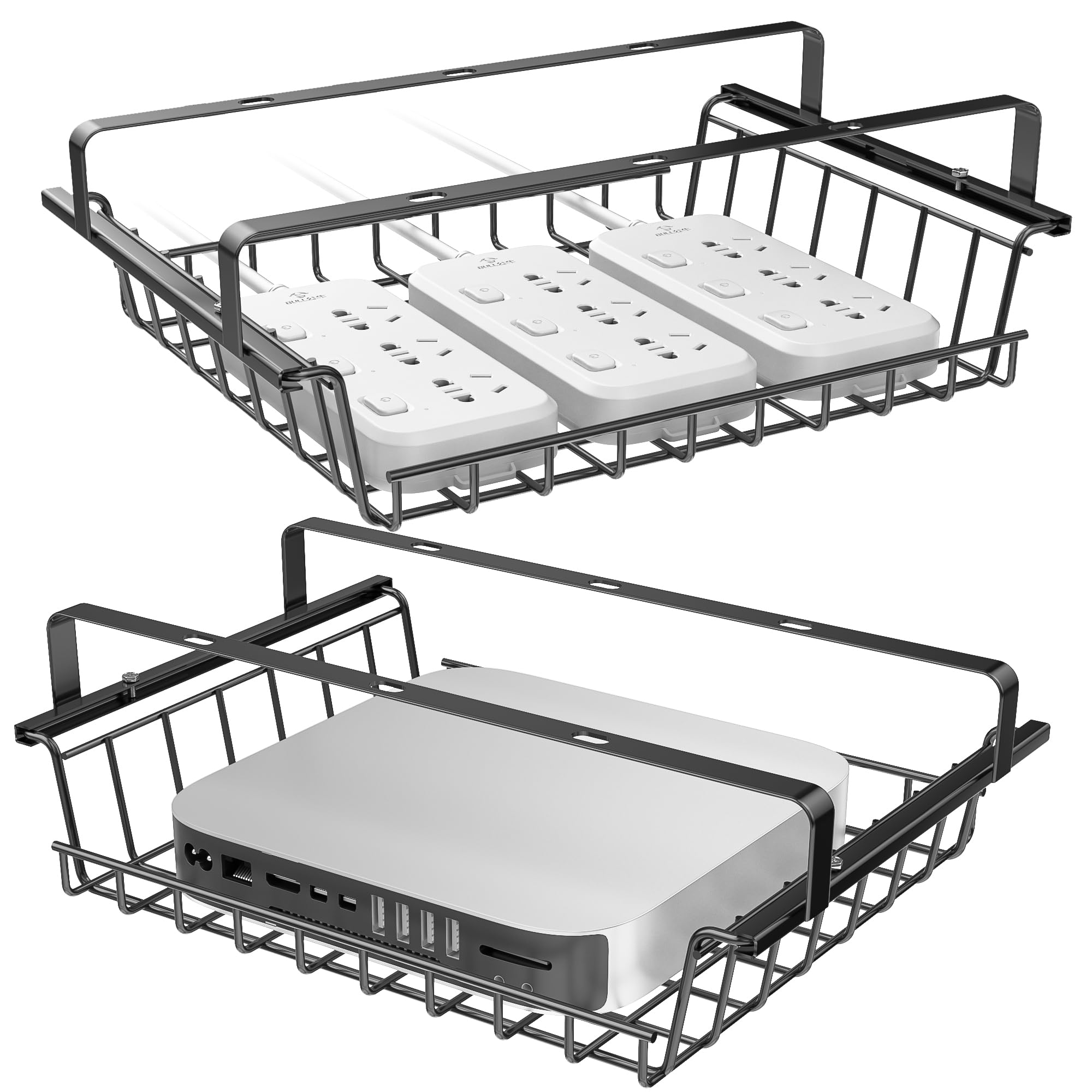 Under Desk Storage Shelf Organizer - 1 Pack Slide Out Drawer & Cable Management Tray for Home Office | Space Saving Desk Accessories for Computer, Laptop & Office Supplies