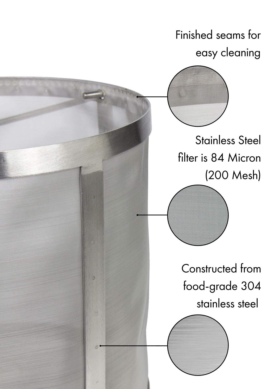 Premium Stainless Steel Cold Brew Coffee Filter Basket - Fits 20 Gallon Brew Pots - Perfect for Home, Cafe & Commercial Use