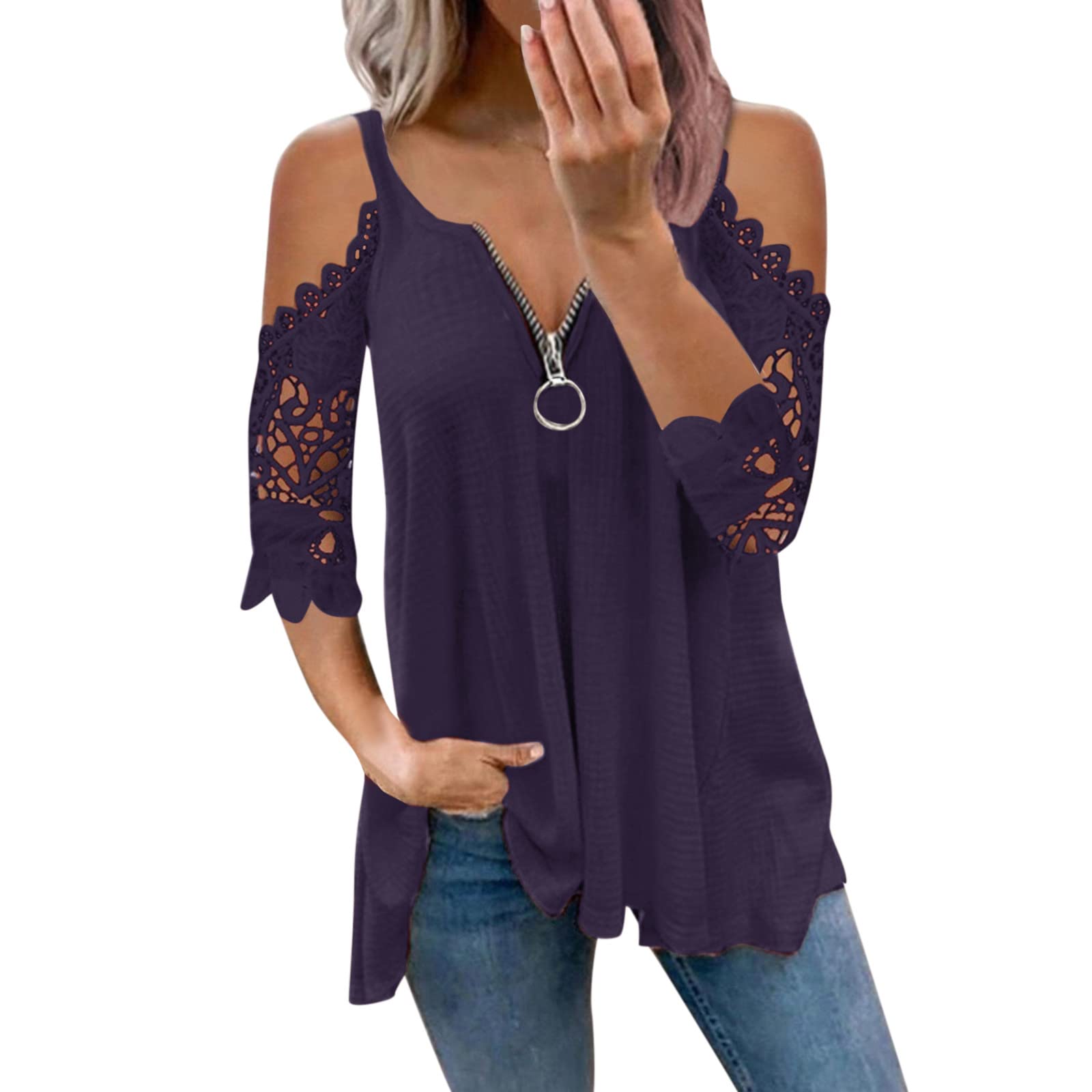 Women's Casual Loose V-Neck Printed T-Shirt - Summer Fashion Blouse Top for Women | Beach Outfit, Vacation Wear & Everyday Comfort