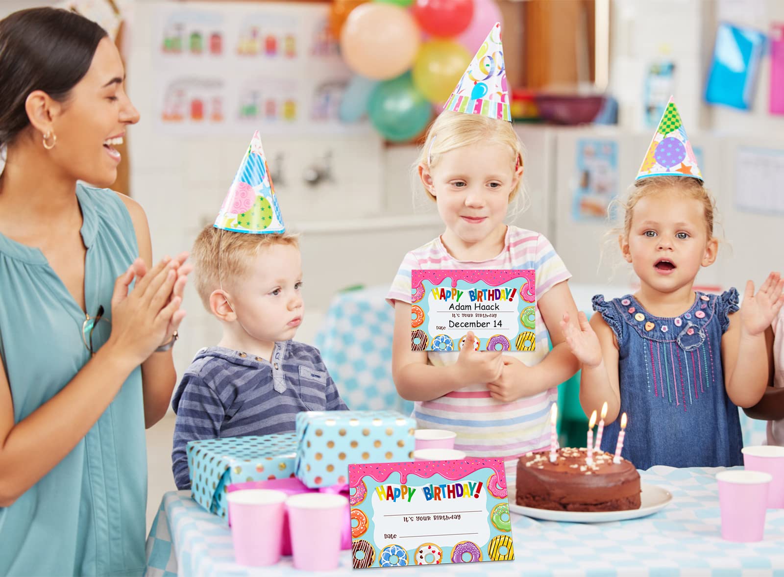 FaCraft 30PCS Birthday Certificates for Kids - Colorful Classroom Happy Birthday Awards, Teacher Appreciation Gifts for Students, Fun School Supplies - Perfect for Classroom Celebrations, Student Recognition & Back to School Activities