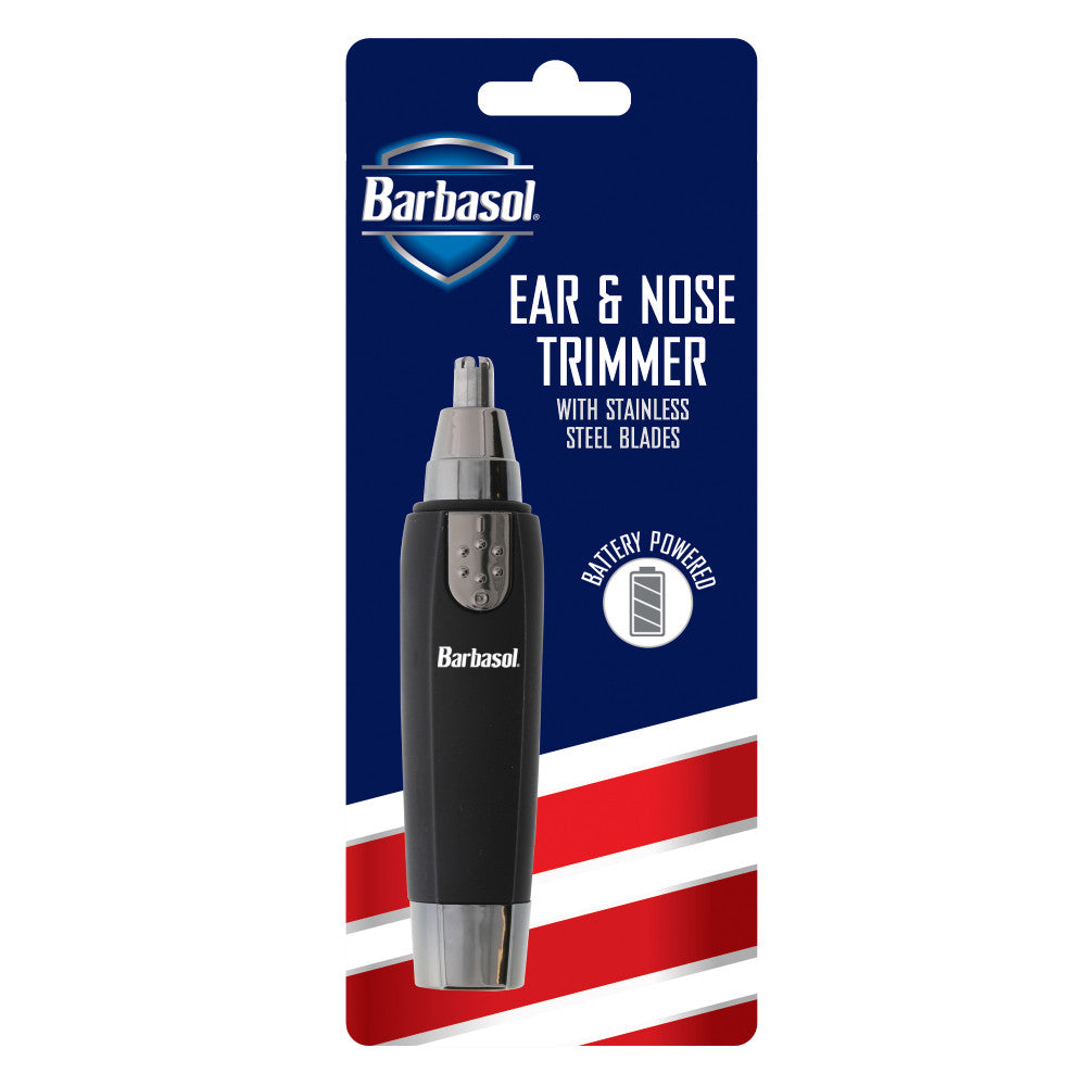 Barbasol Nose Hair Trimmer for Men - Electric Nose & Ear Hair Groomer - Painless & Waterproof Trimming for Personal Care at Home or Travel
