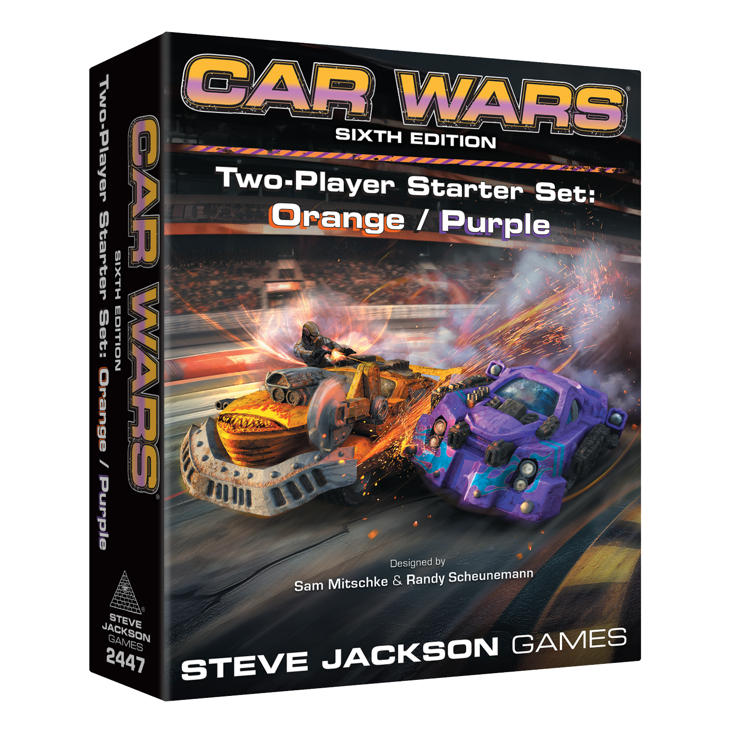Car Wars: 6th Edition Two Player Starter Set (Orange/Purple) - Strategic Board Game for Teens & Adults - Perfect for Game Nights & Family Gatherings